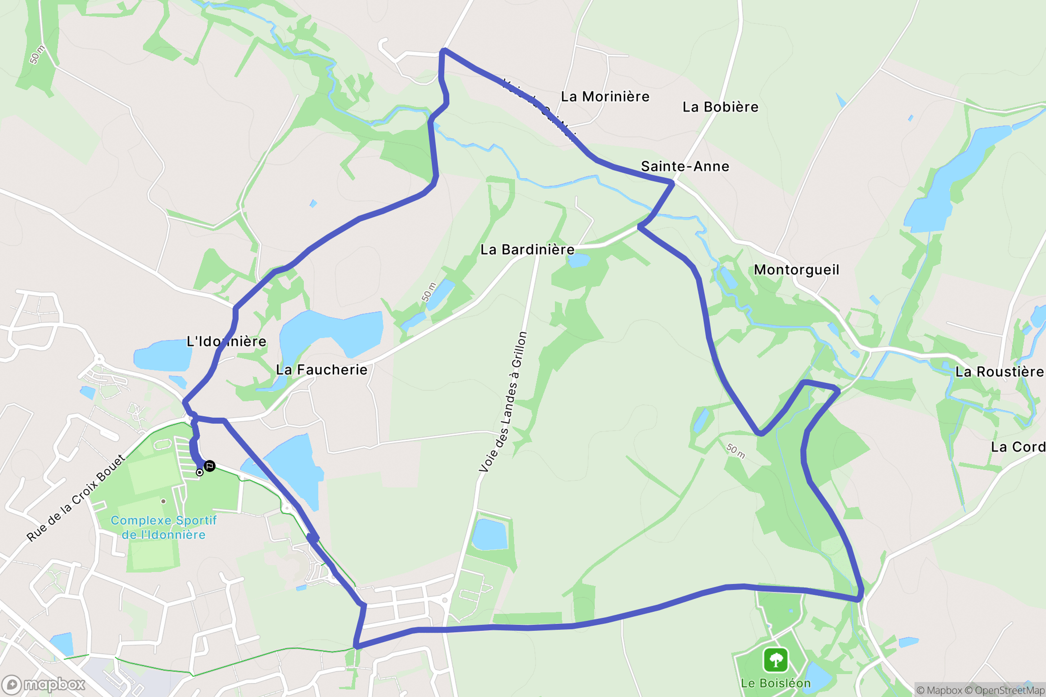 Le Poiré-sur-Vie : carte du parcours de randonnée - France
