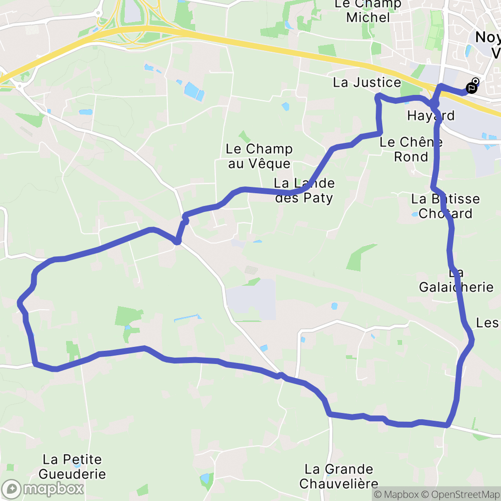 Noyal-sur-Vilaine : carte du parcours de randonnée - France