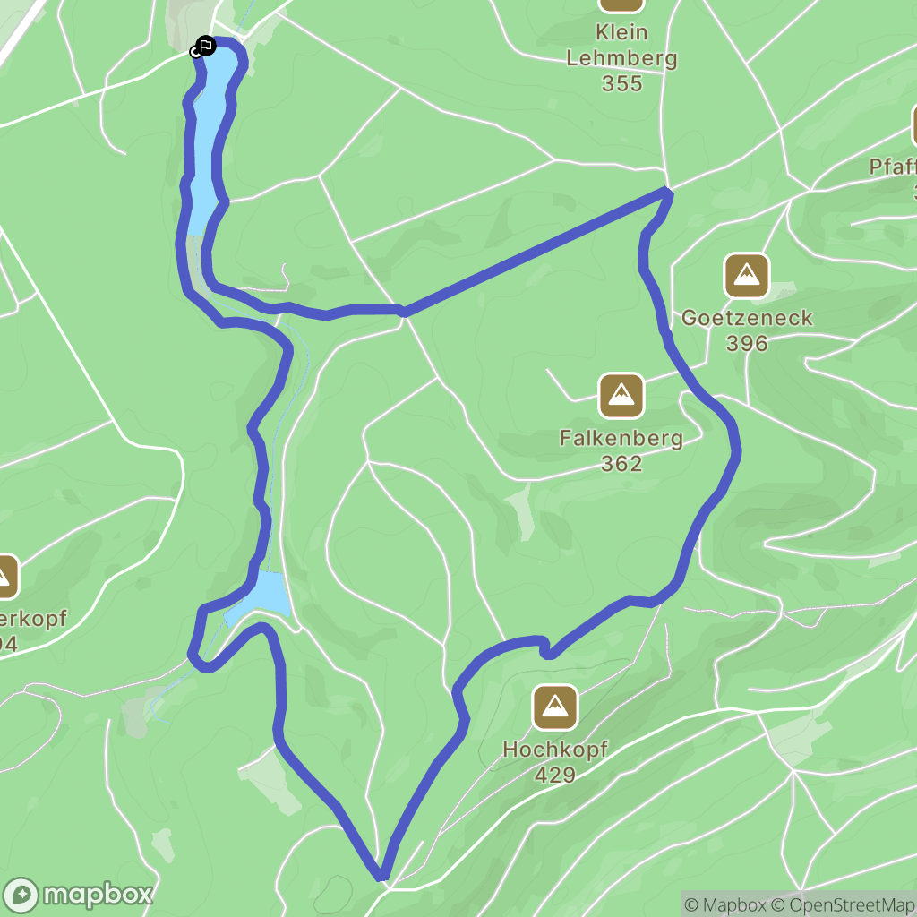 Bitche : carte du parcours de randonnée - France