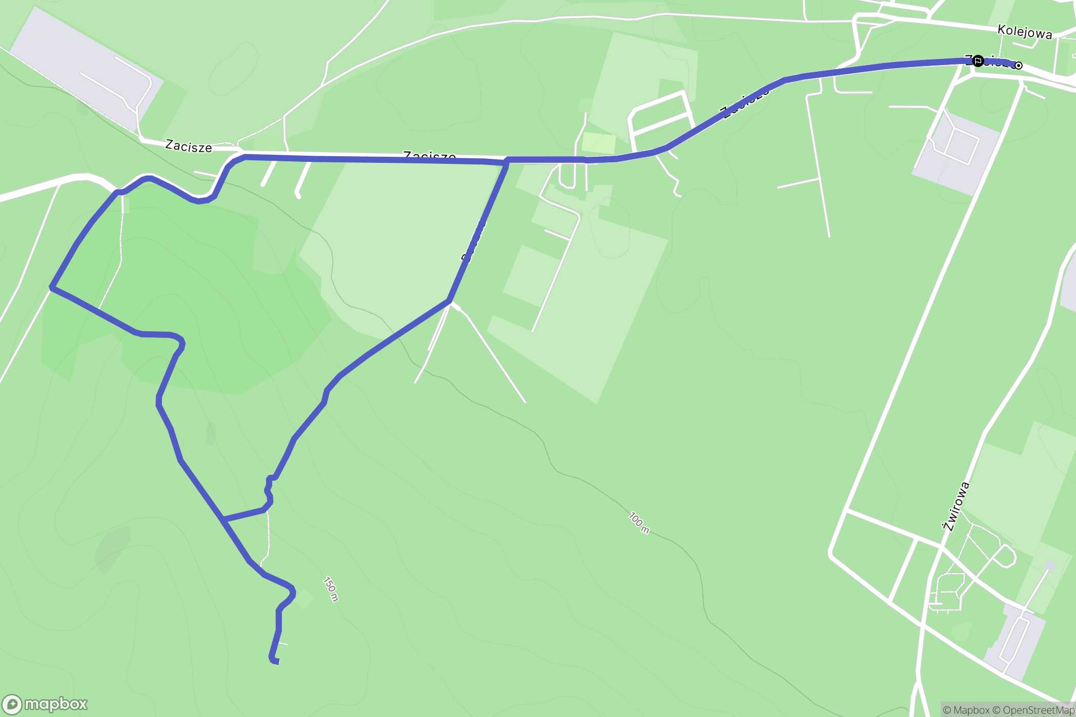Polanów: mapa trasy - Poland