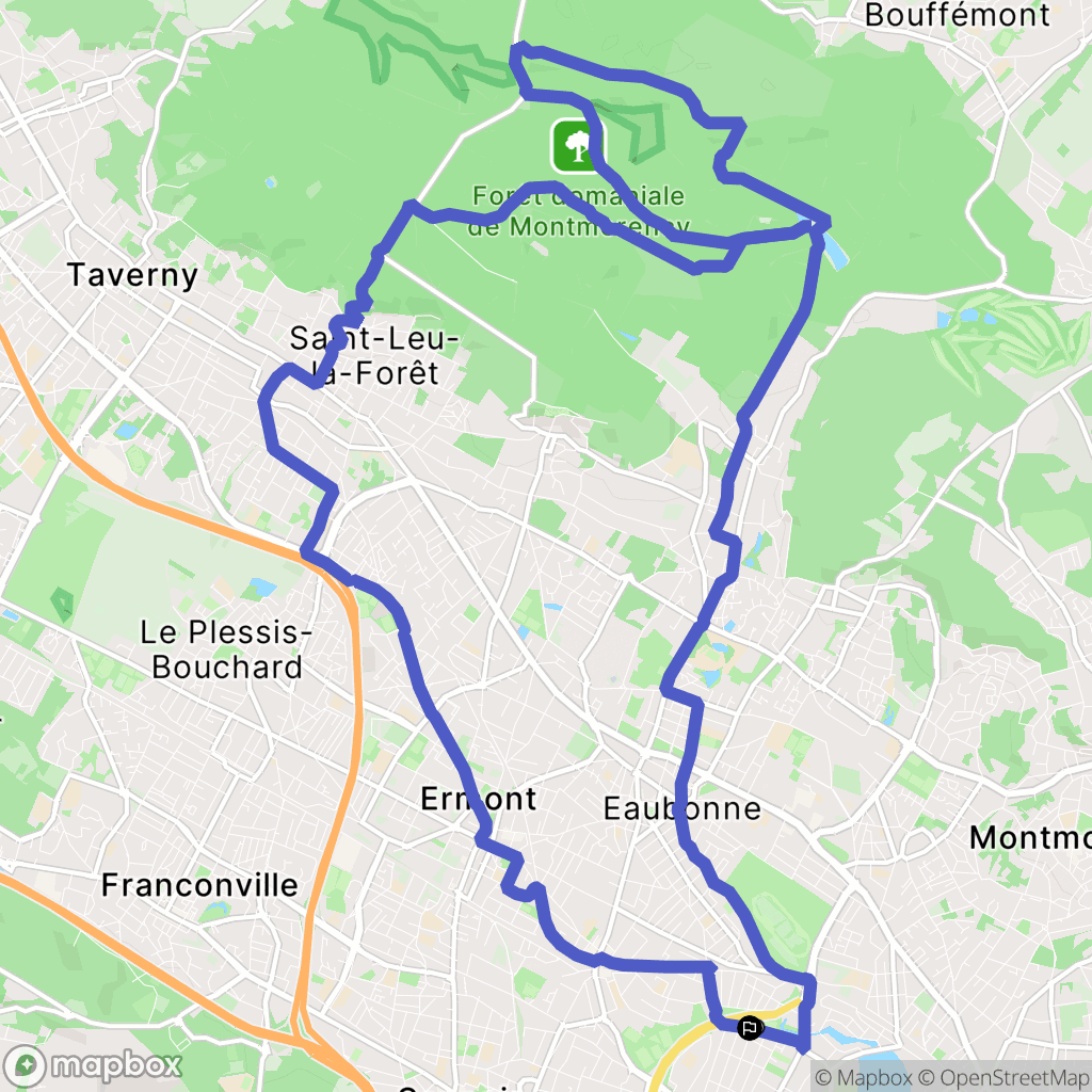 Saint-Gratien : carte du parcours de randonnée - France