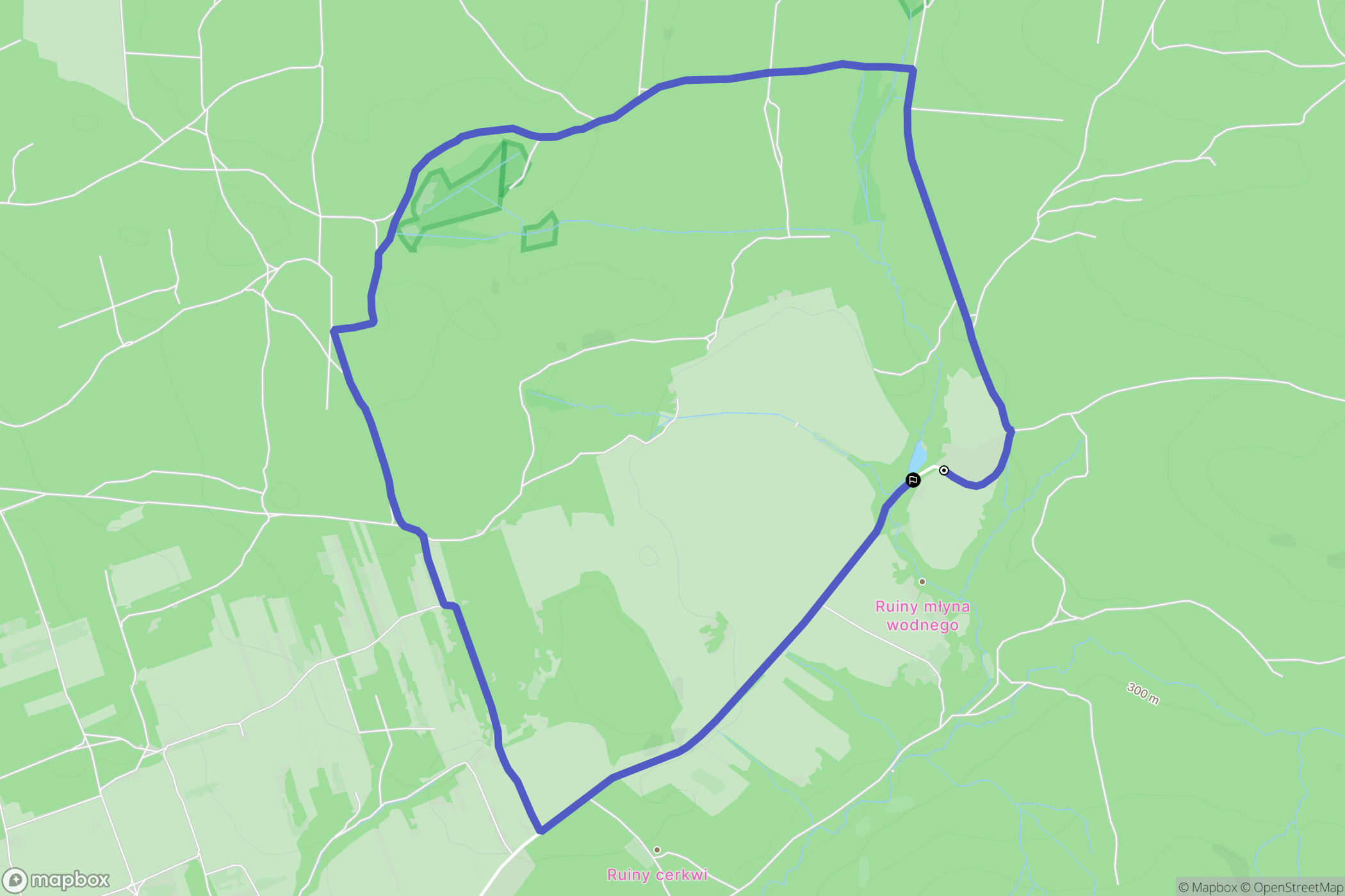 Polanka Horyniecka: mapa trasy - Poland