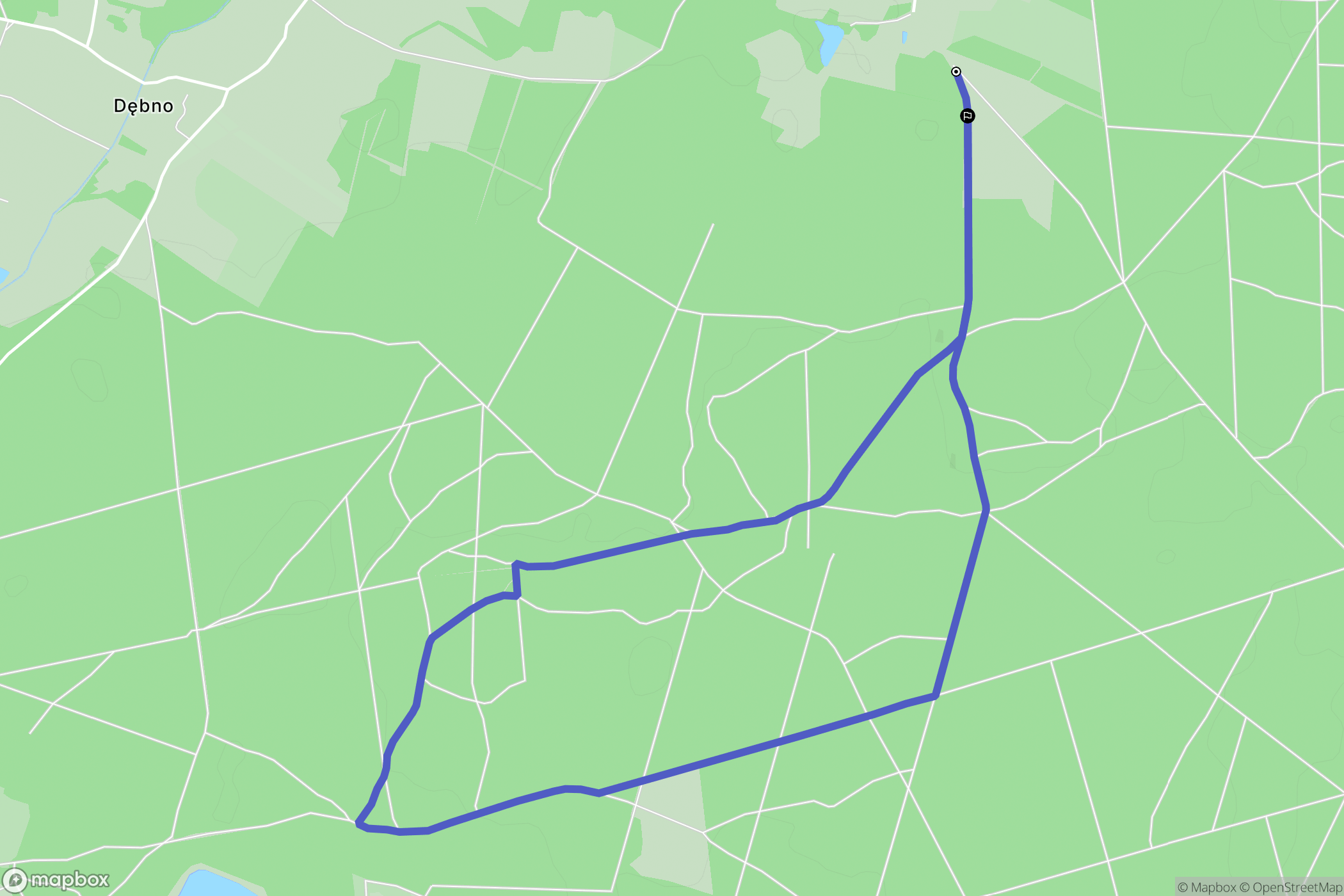 Rudno: mapa trasy - Poland