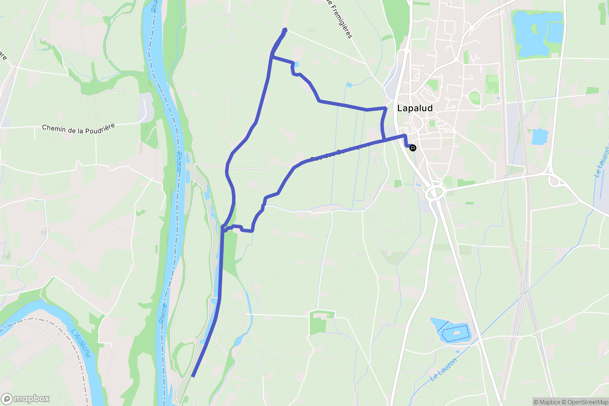 Lapalud : carte du parcours de randonnée - France