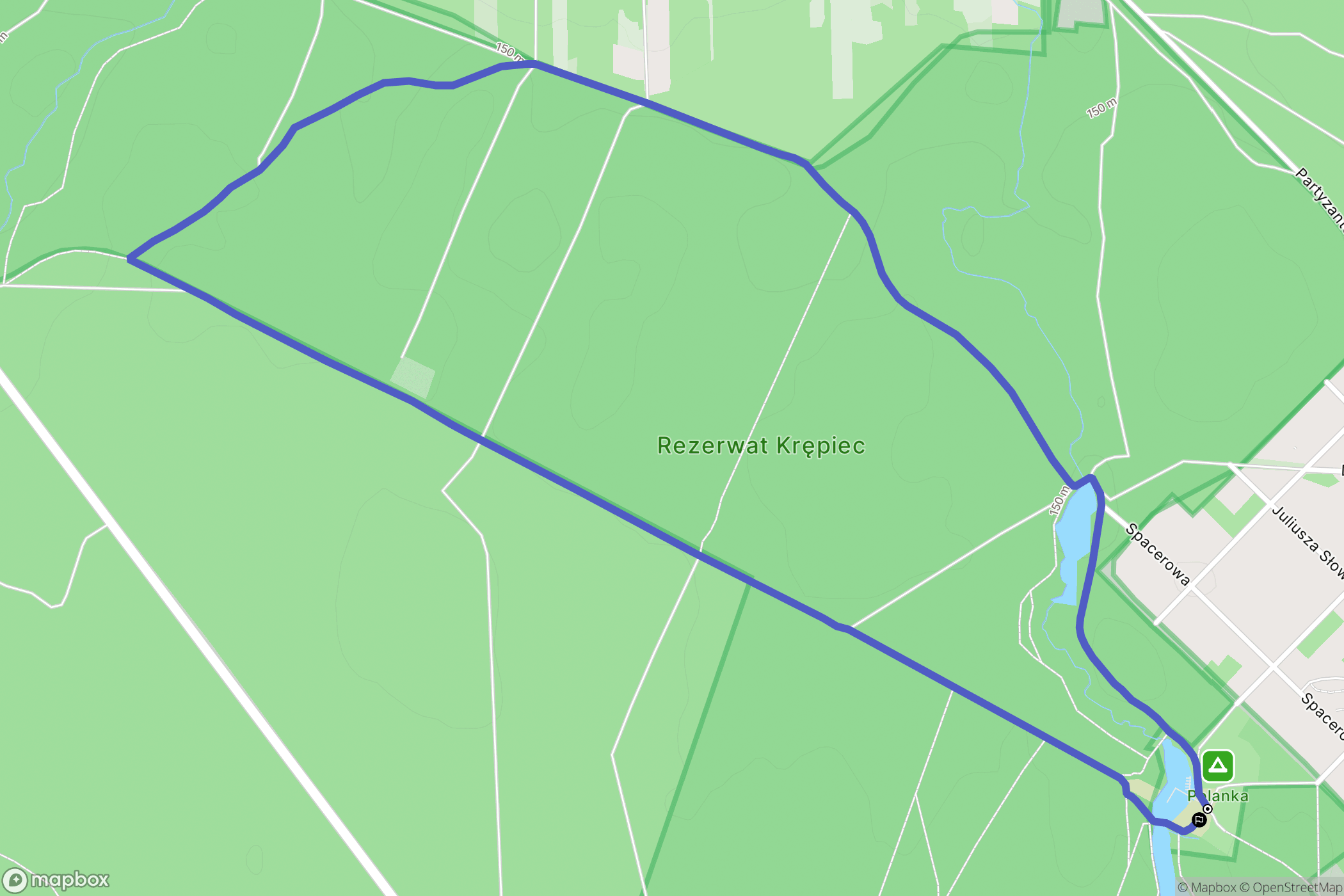 Garbatka-Letnisko: mapa trasy - Poland