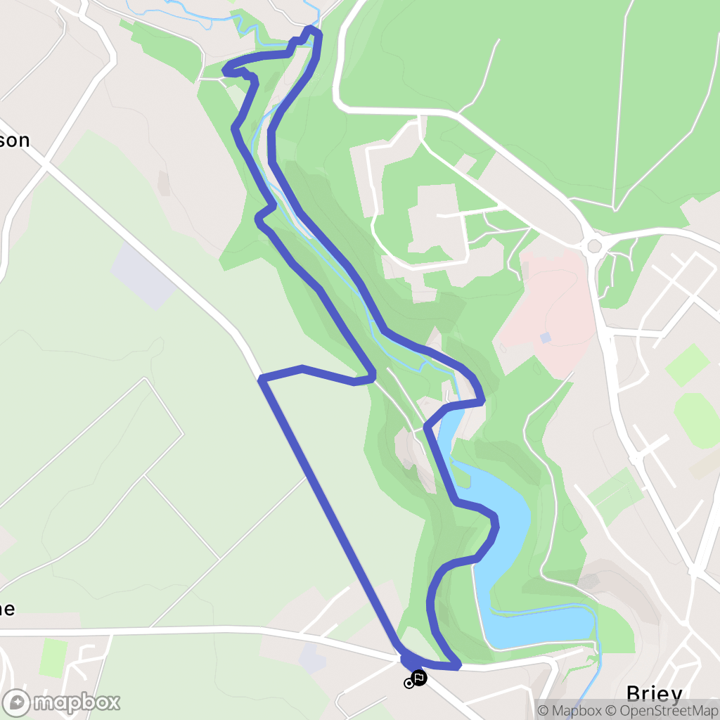 Val de Briey : carte du parcours de randonnée - France