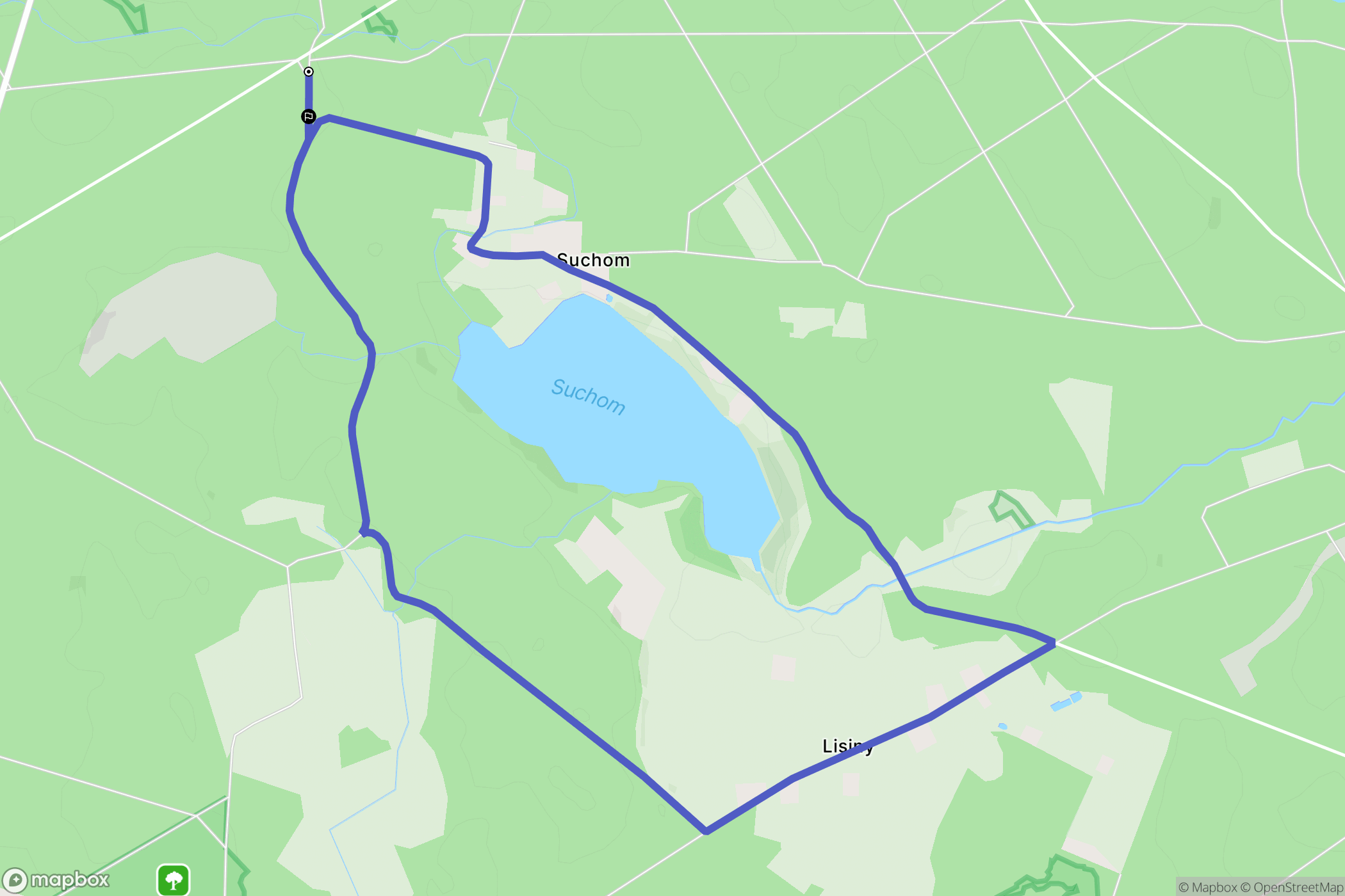 Suchom: mapa trasy - Poland