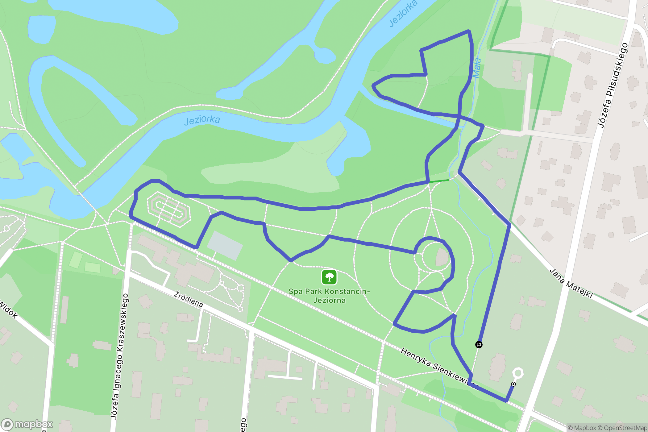 Konstancin-Jeziorna: mapa trasy - Poland