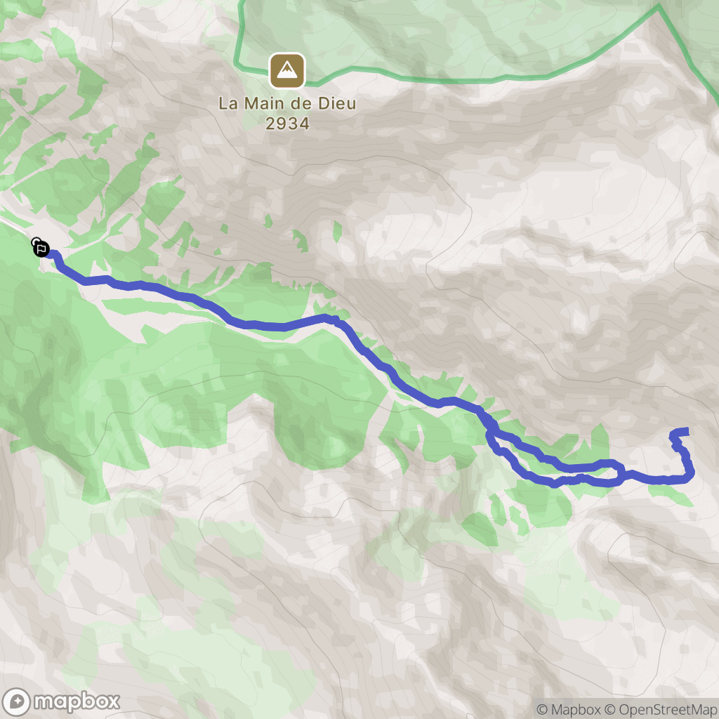 Vars : carte du parcours de randonnée - France