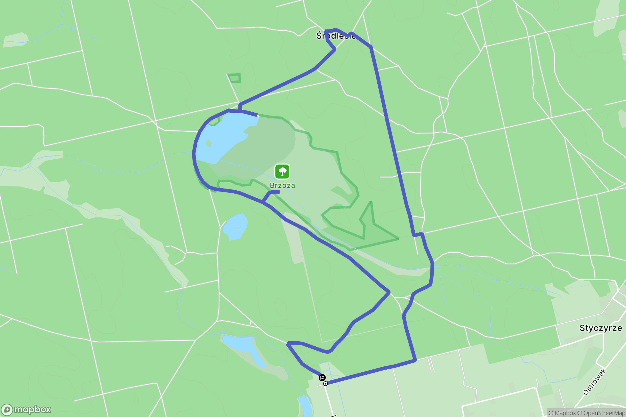 Lubockie: mapa trasy - Poland