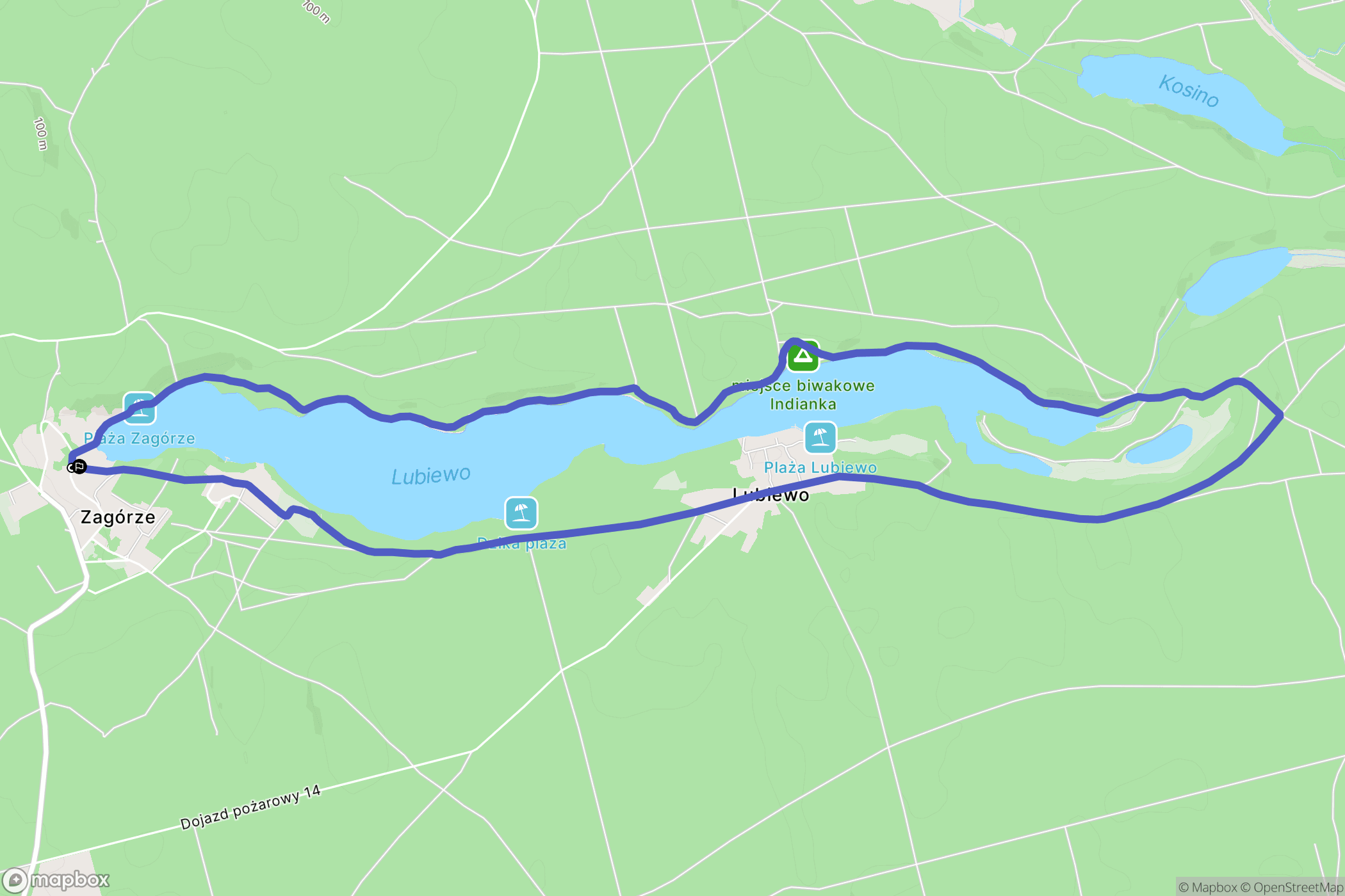 Zagórze: mapa trasy - Poland