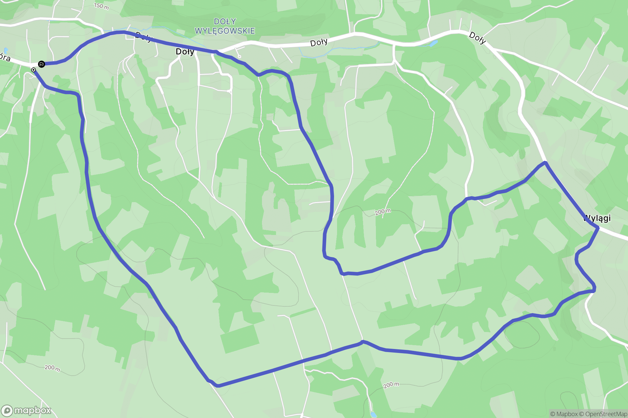 Kazimierz Dolny: mapa trasy - Poland