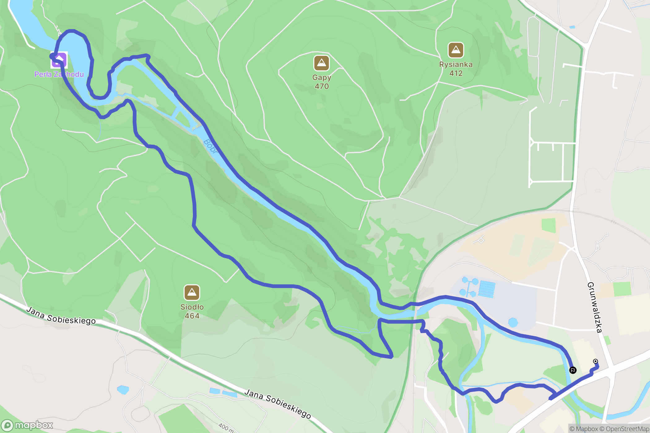 Jelenia Góra: mapa trasy - Poland