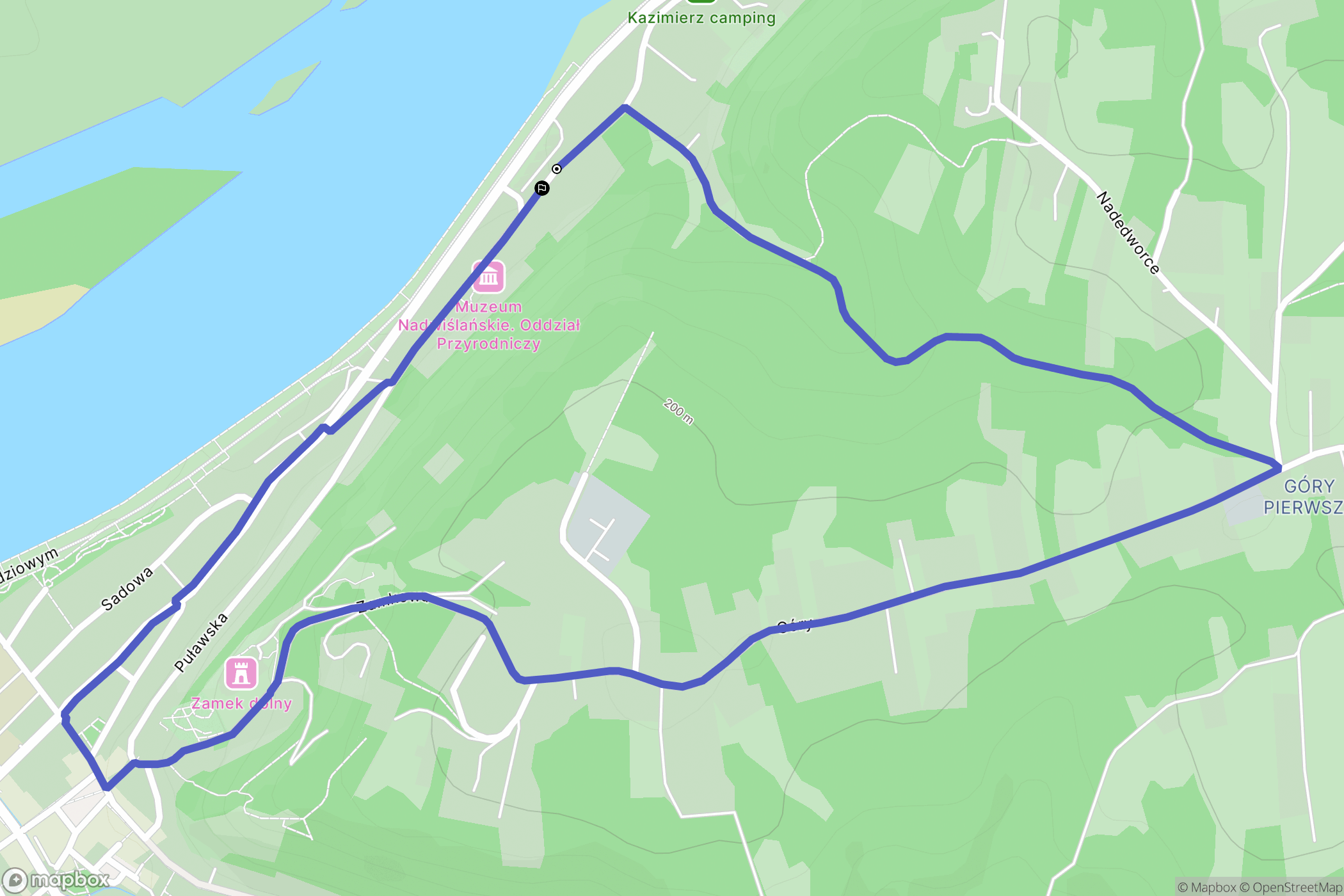 Kazimierz Dolny: mapa trasy - Poland