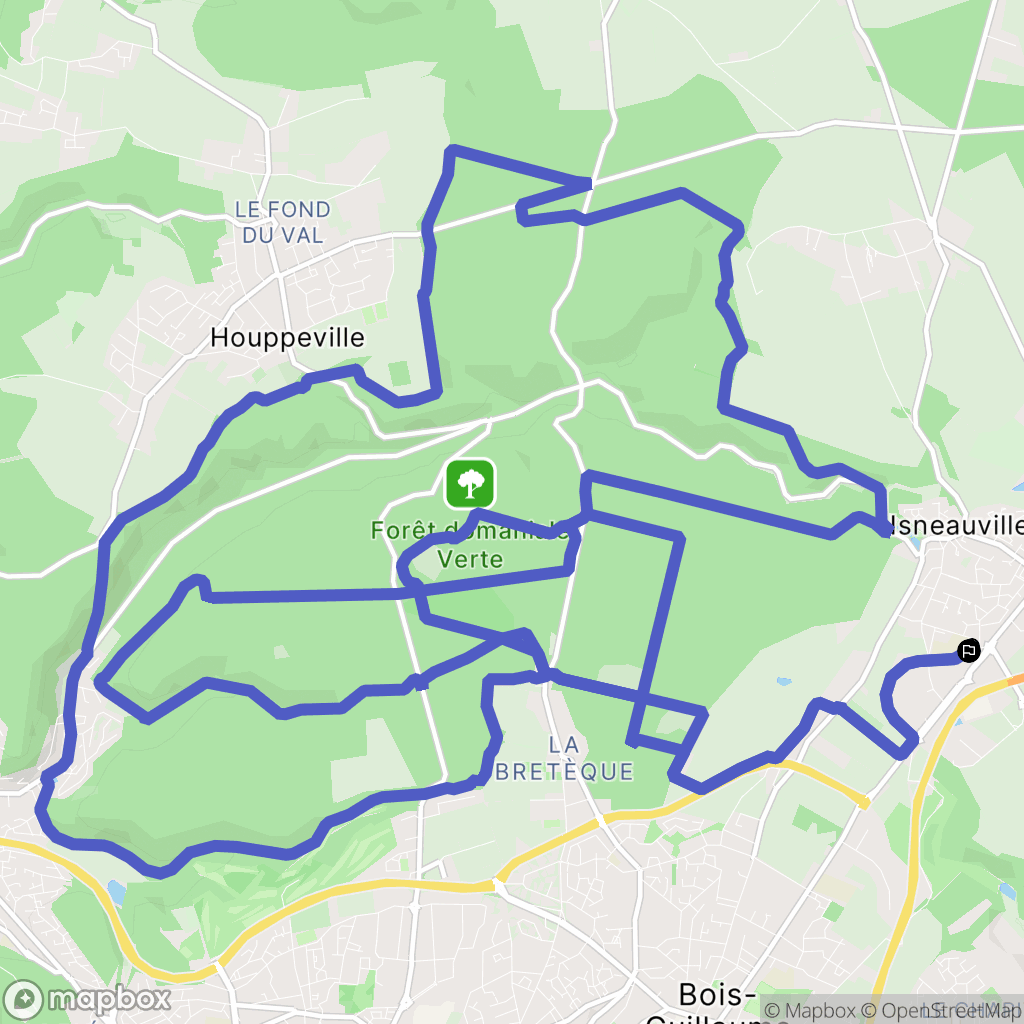 Isneauville : carte du parcours de randonnée - France