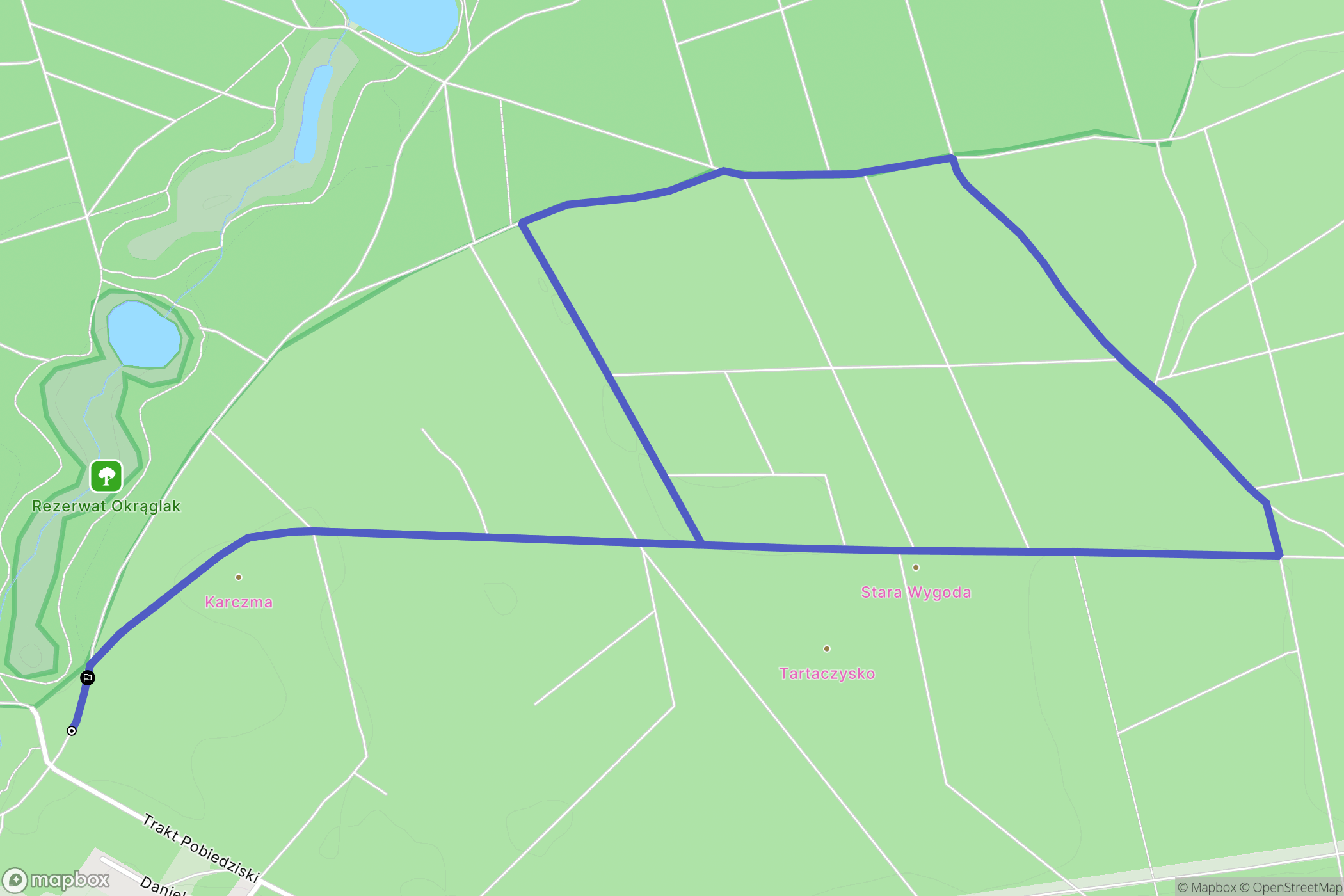 Nekla: mapa trasy - Poland