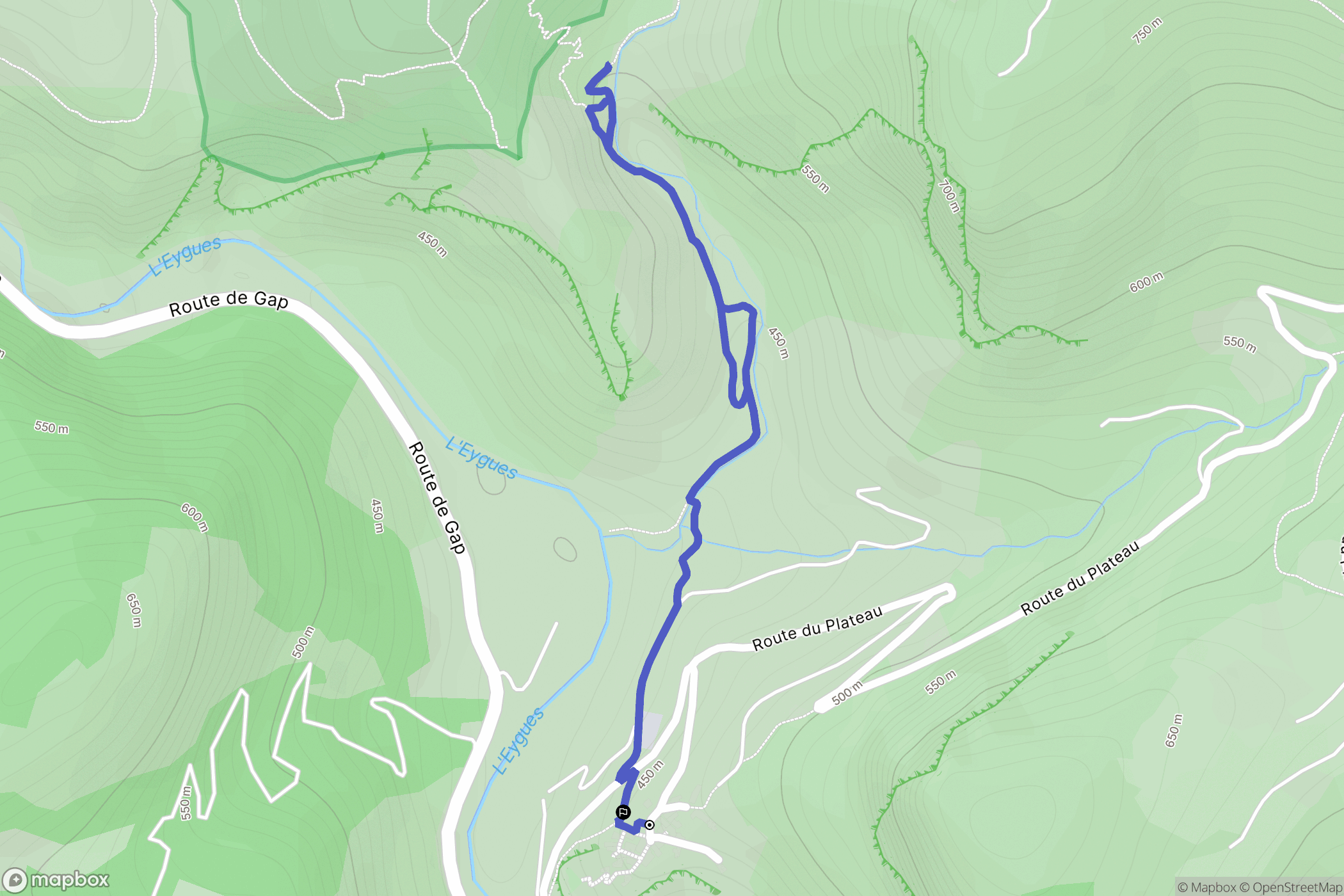 Saint-May : carte du parcours de randonnée - France