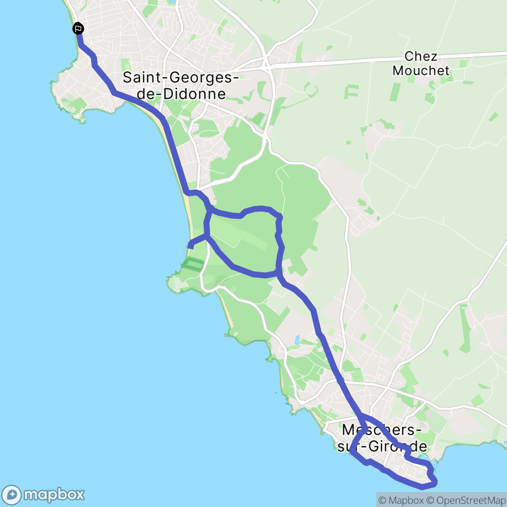 Saint-Georges-de-Didonne : carte du parcours de randonnée - France