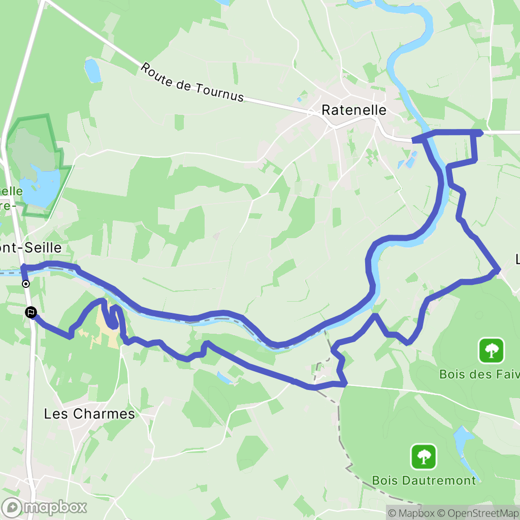 Sermoyer : carte du parcours de randonnée - France