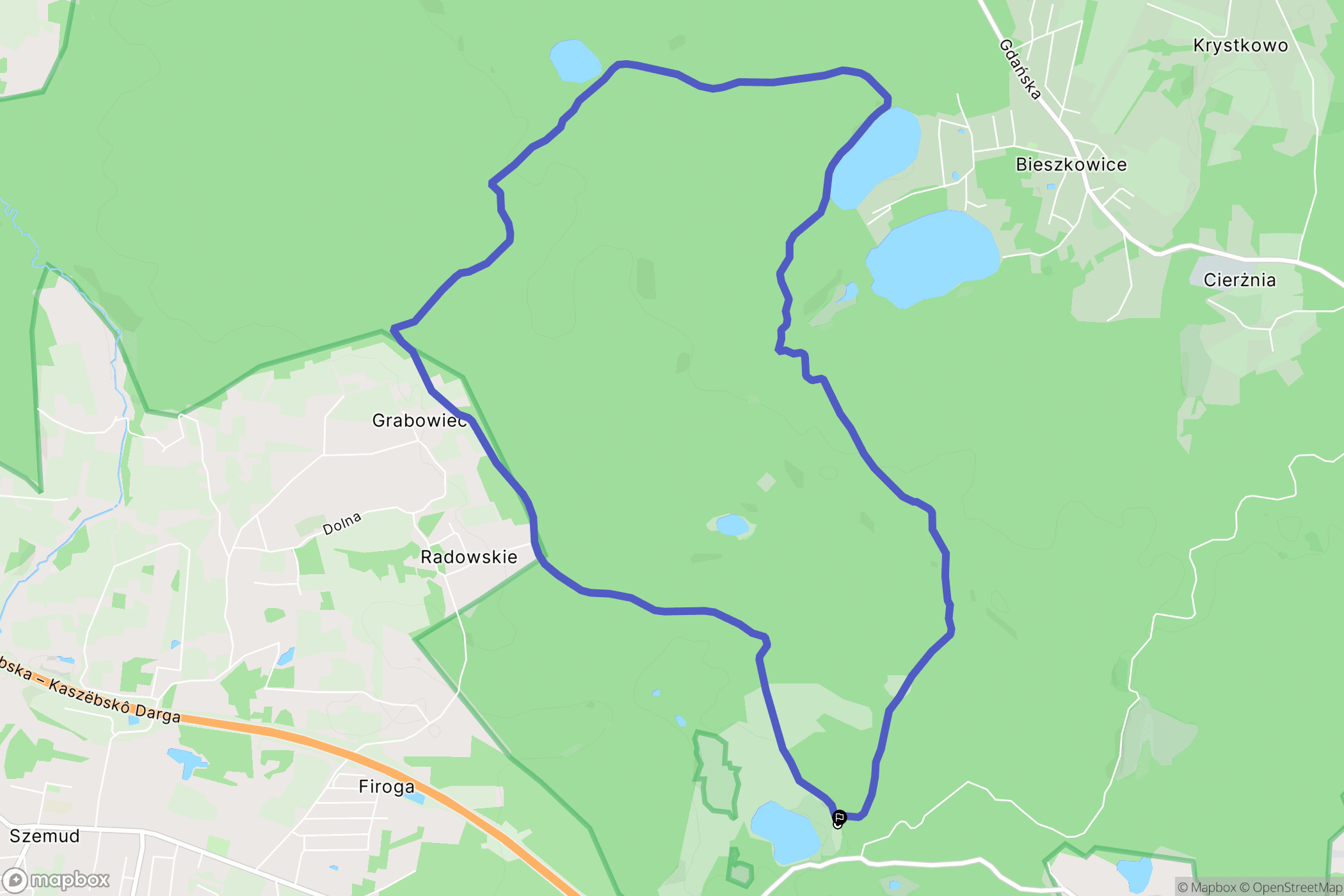 Dębnik: mapa trasy - Poland