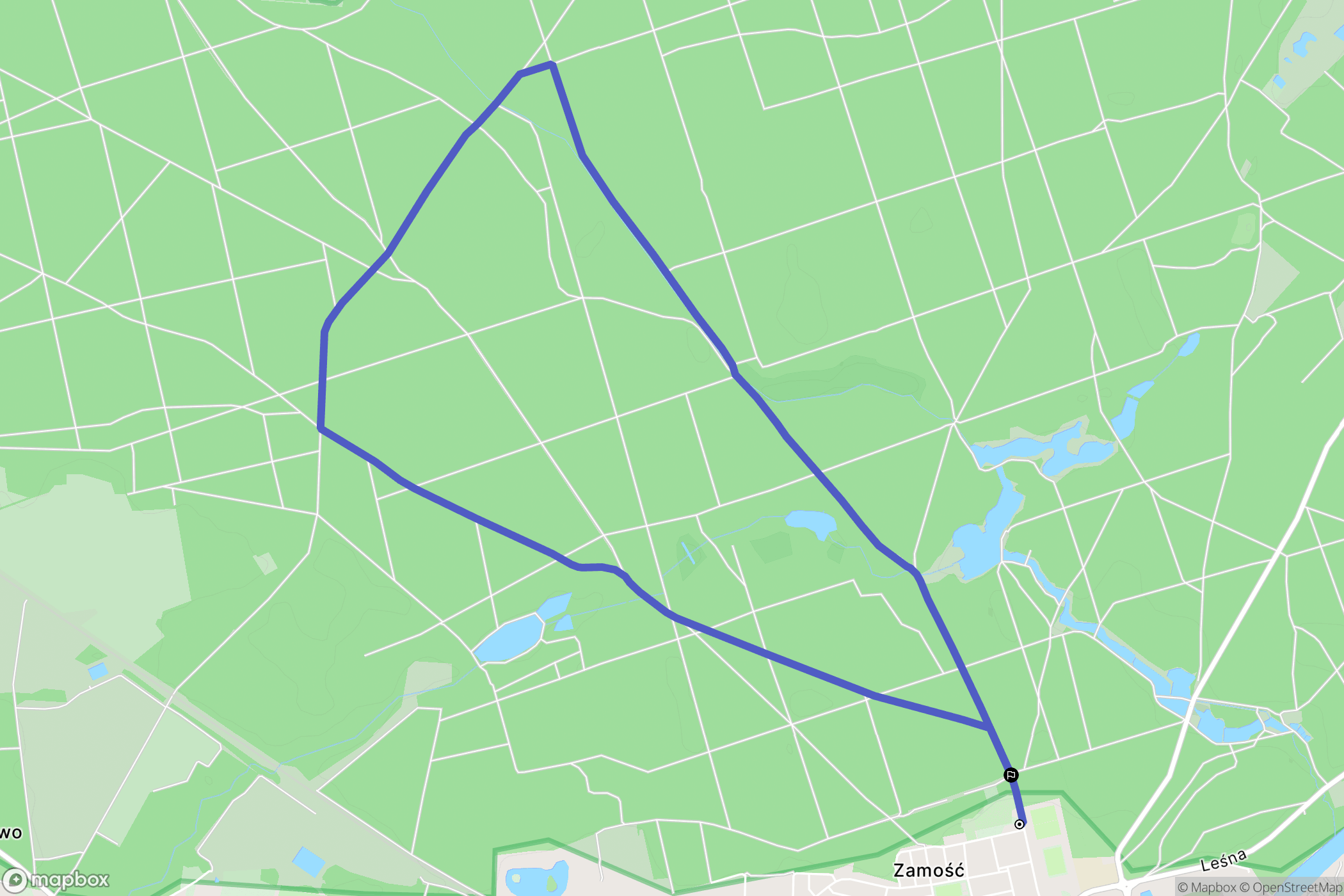 Wronki: mapa trasy - Poland