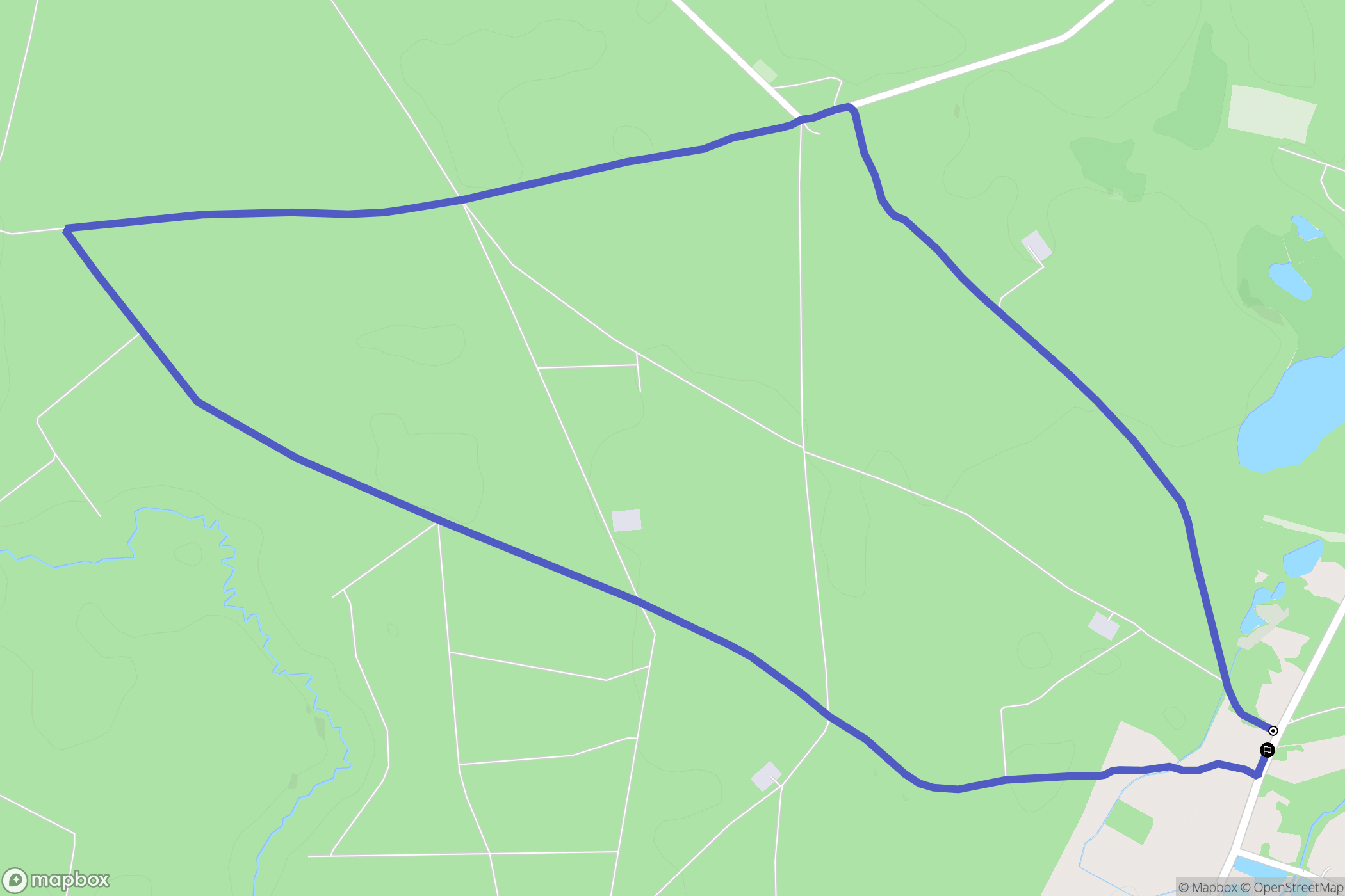 Barnówko: mapa trasy - Poland