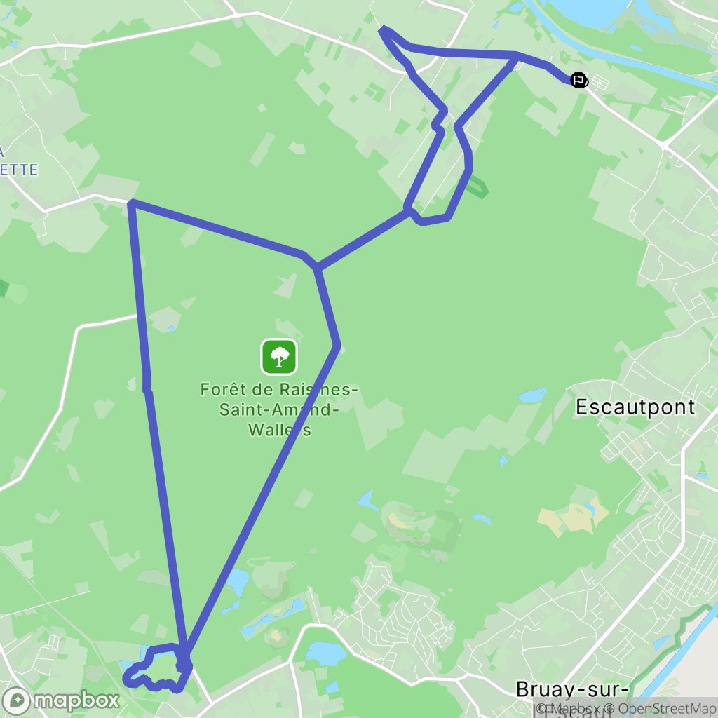 Odomez : carte du parcours de randonnée - France