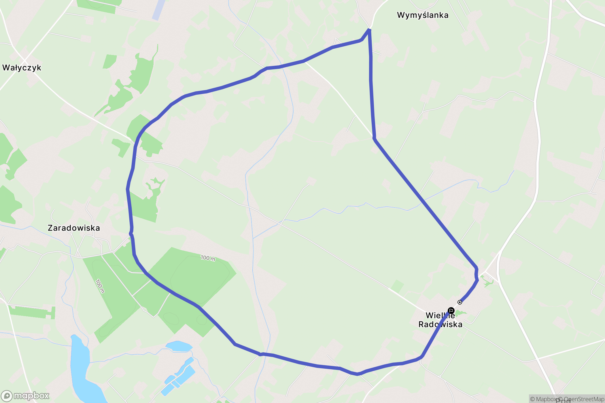 Wielkie Radowiska: mapa trasy - Poland