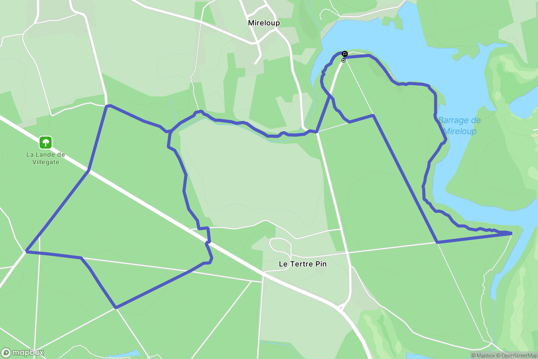 Le Tronchet : carte du parcours de randonnée - France