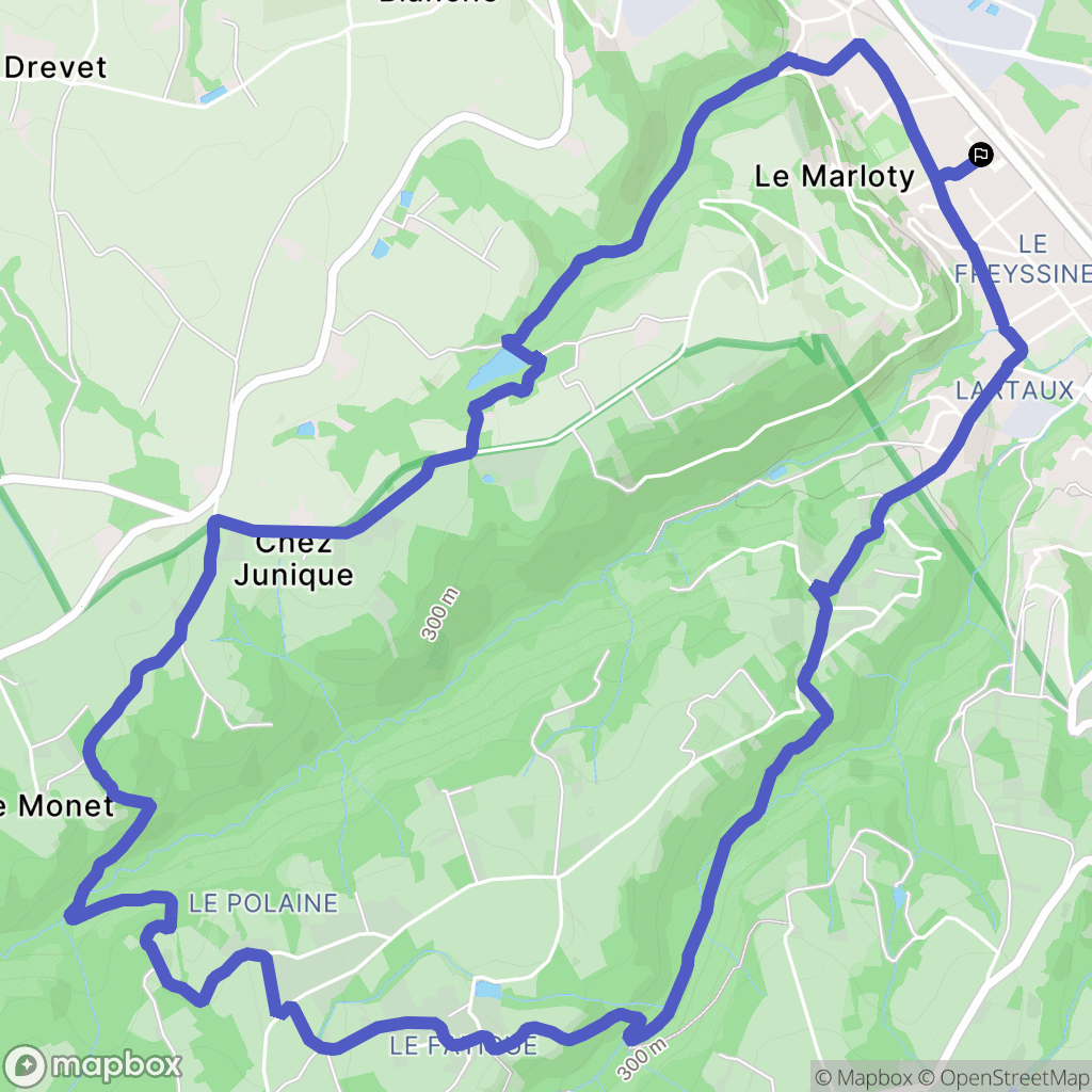 Loire-sur-Rhône : carte du parcours de randonnée - France