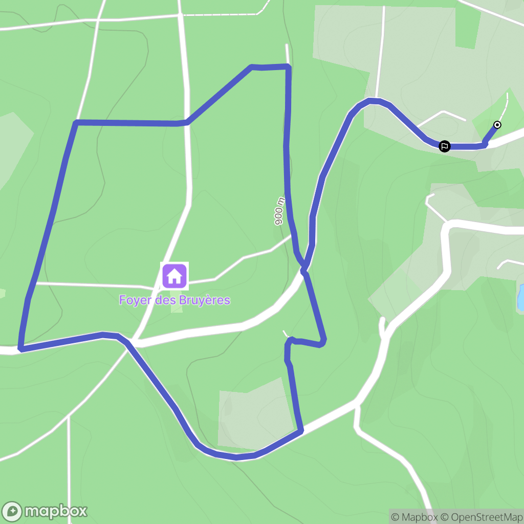 Saint-Setiers : carte du parcours de randonnée - France
