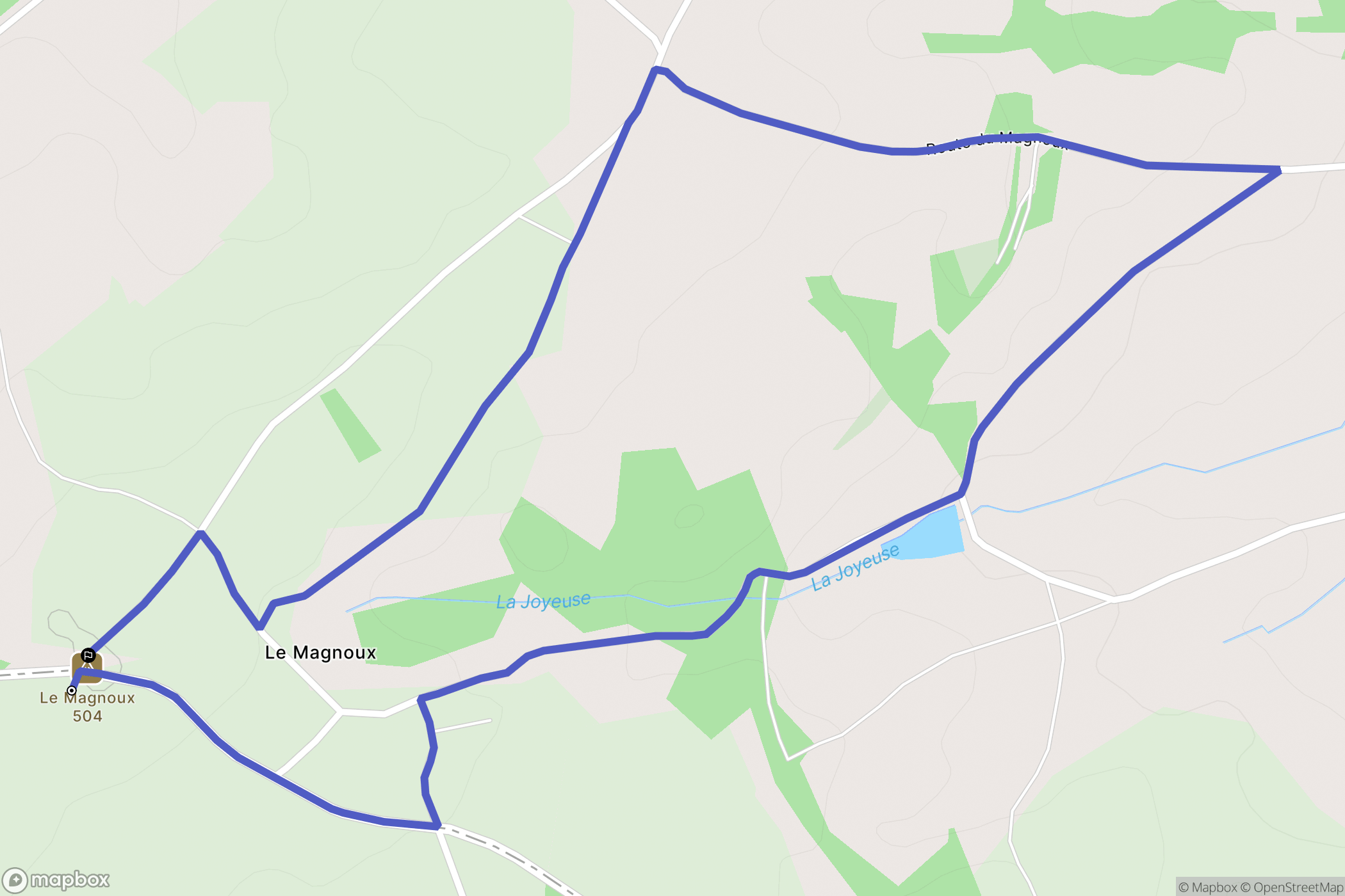 Préveranges : carte du parcours de randonnée - France