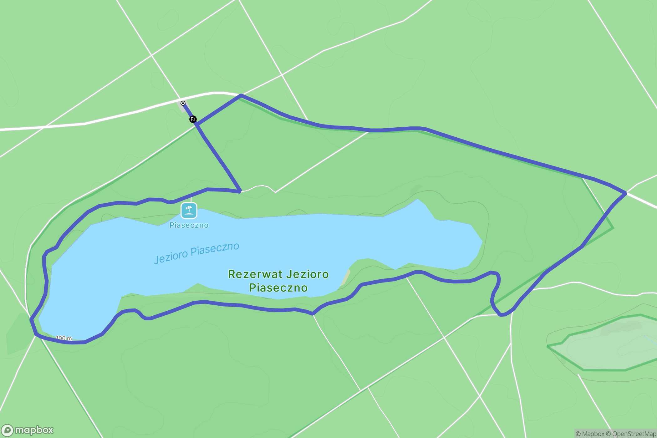 Laski: mapa trasy - Poland