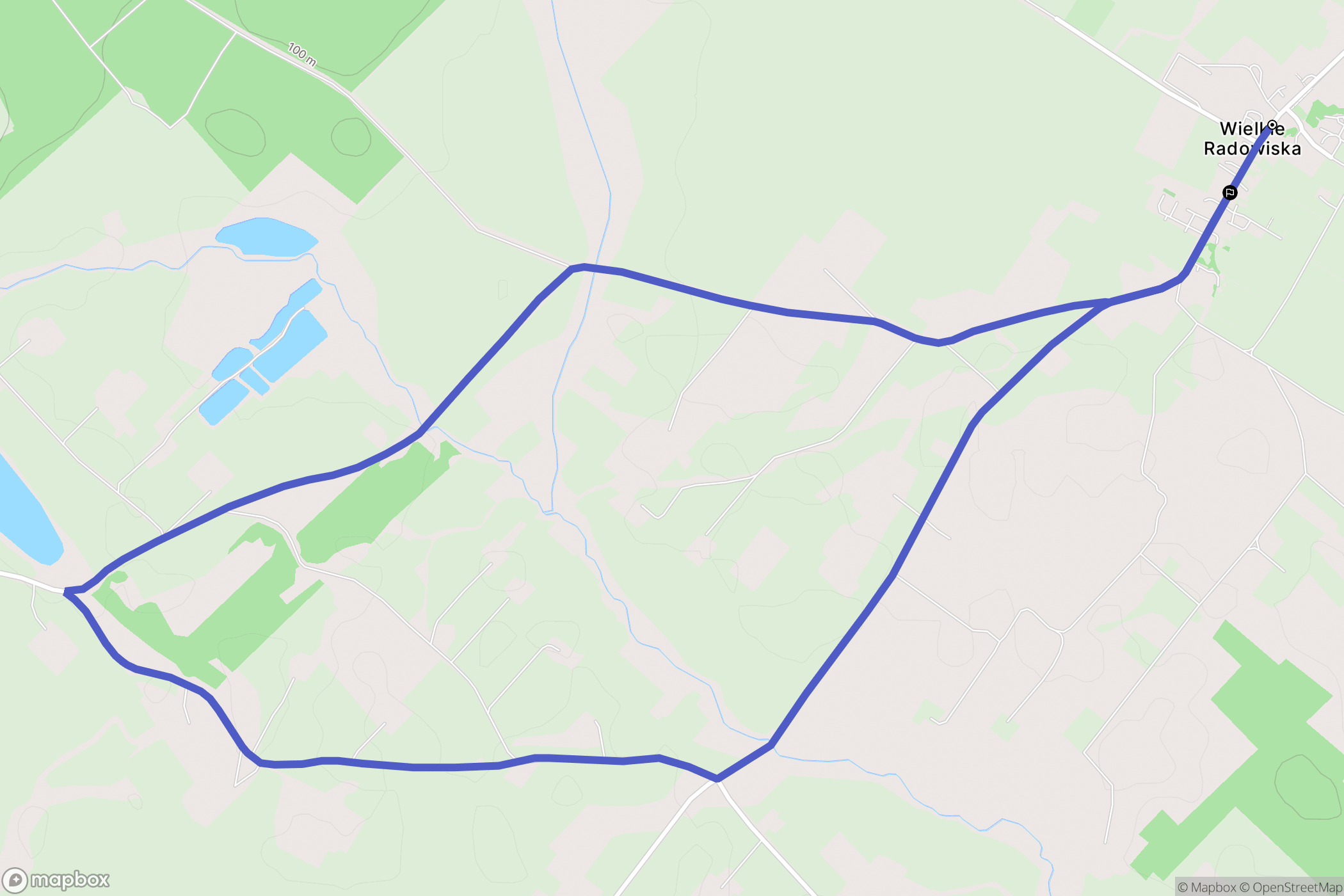Wielkie Radowiska: mapa trasy - Poland