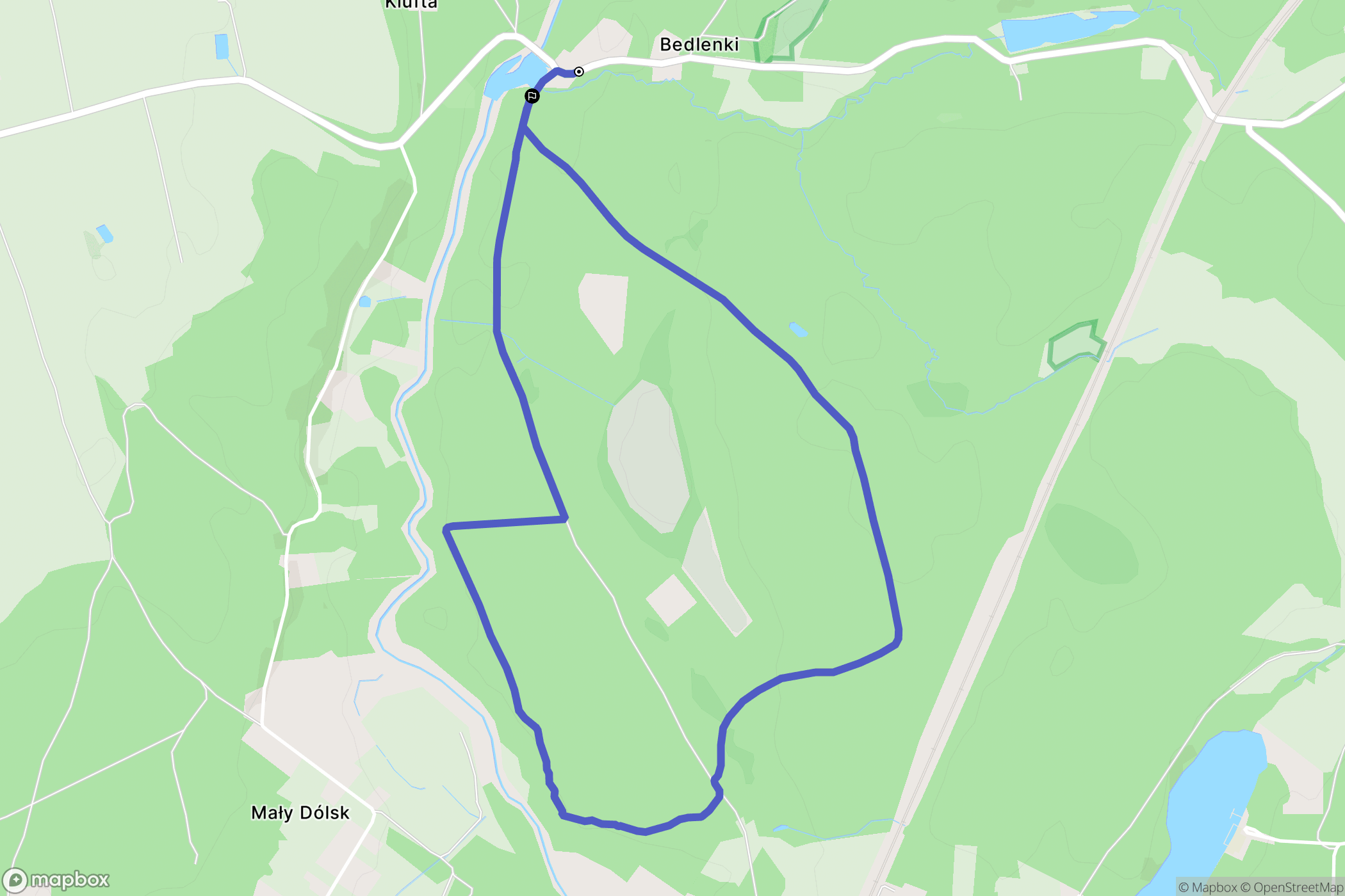 Bedlenki: mapa trasy - Poland