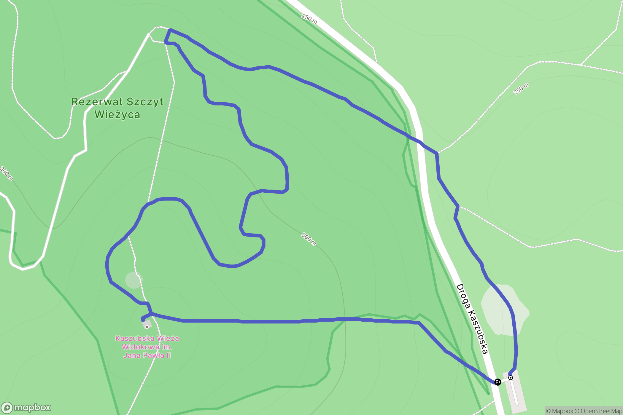 Stacja Wieżyca: mapa trasy - Poland