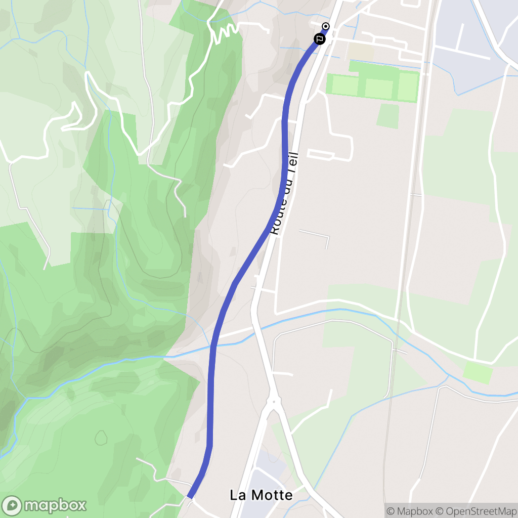 Le Pouzin : carte du parcours de randonnée - France