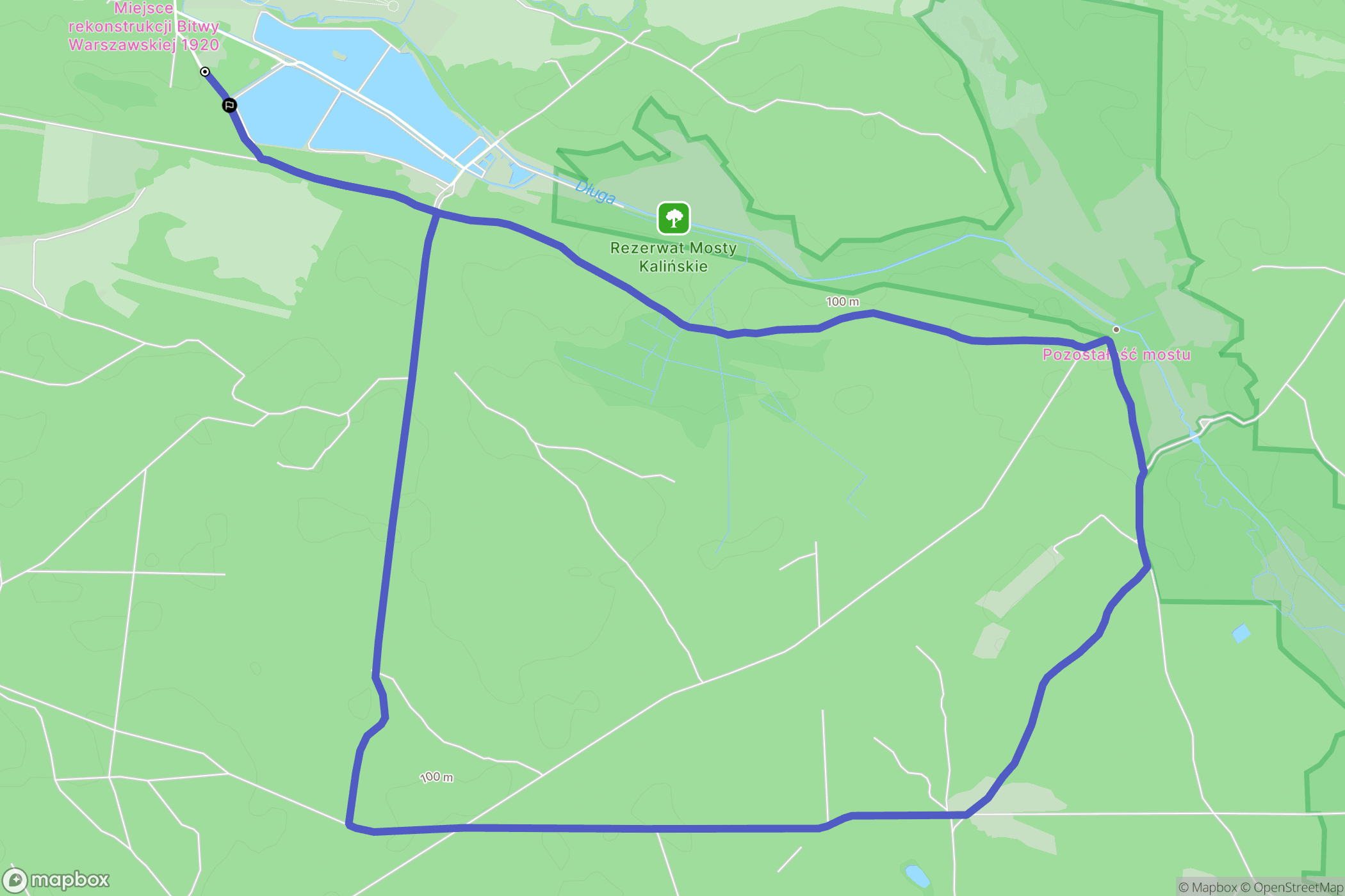 Zielonka: mapa trasy - Poland