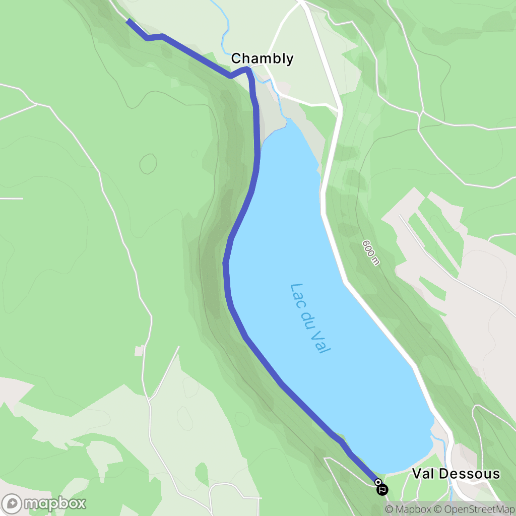 Menétrux-en-Joux : carte du parcours de randonnée - France