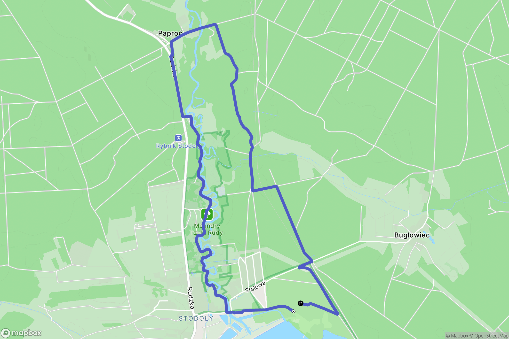 Rybnik: mapa trasy - Poland