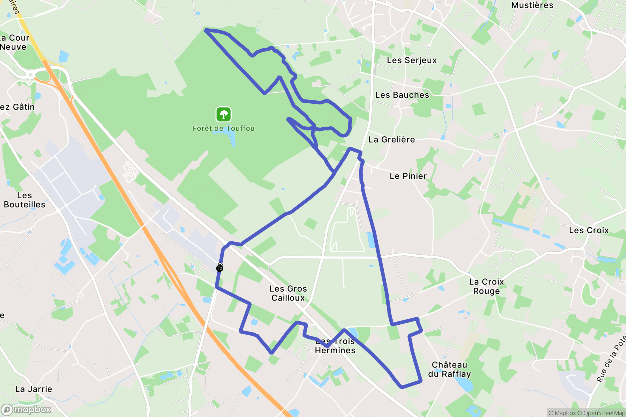 Le Bignon : carte du parcours de randonnée - France