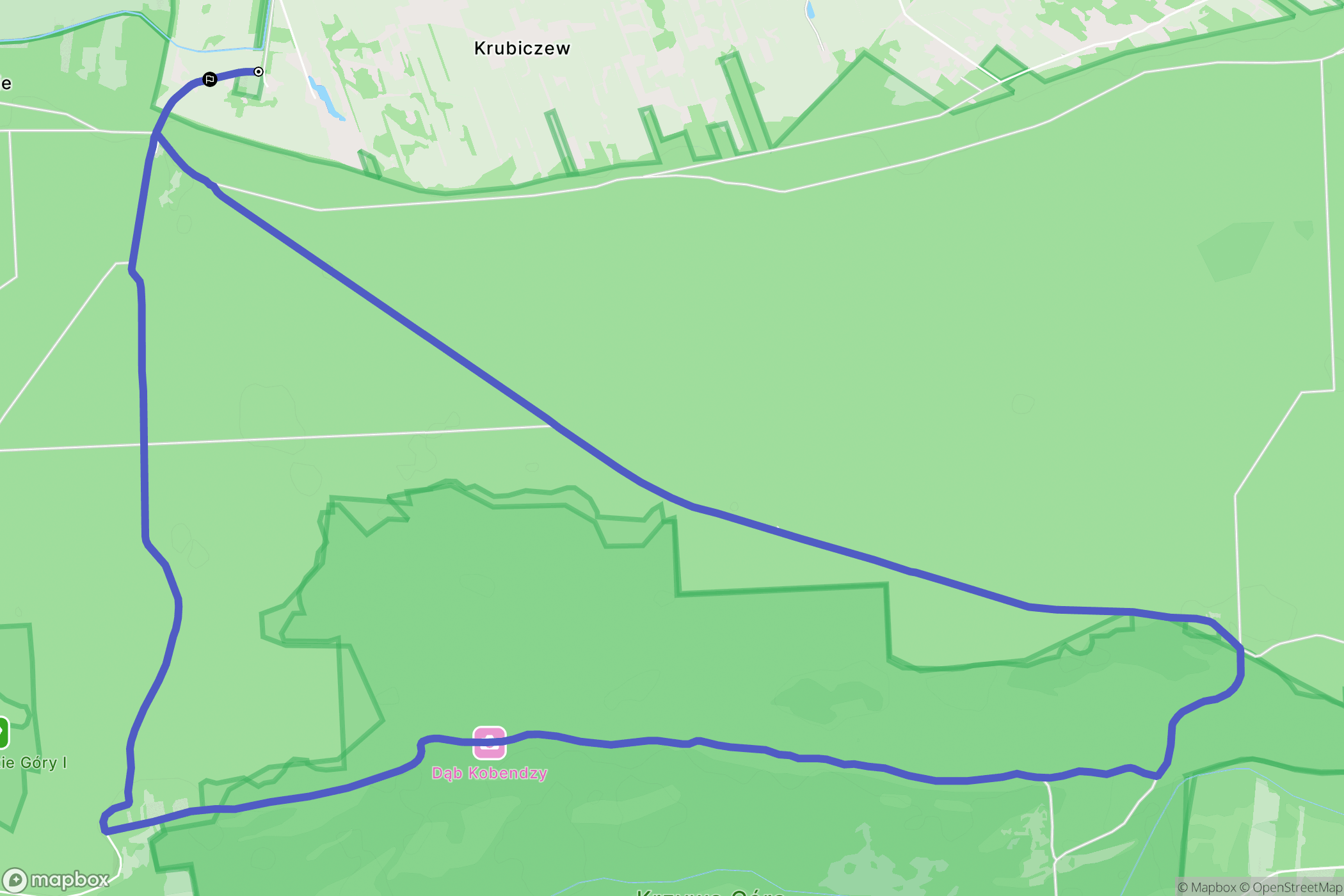Nowe Gniewniewice: mapa trasy - Poland