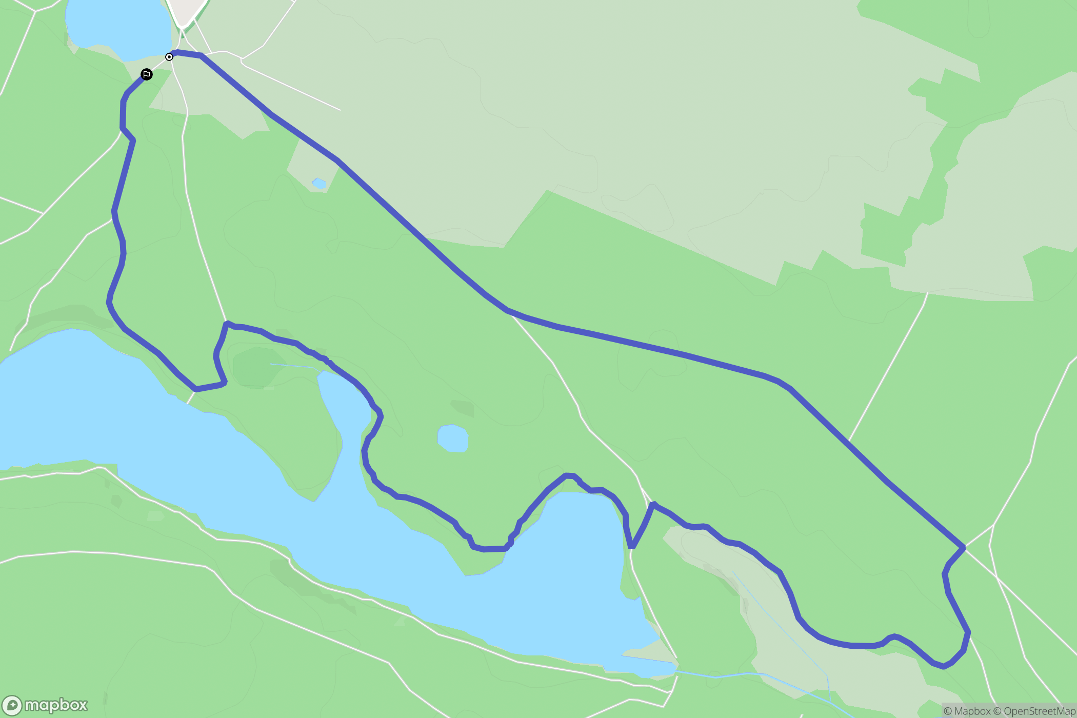 Gałęzów: mapa trasy - Poland
