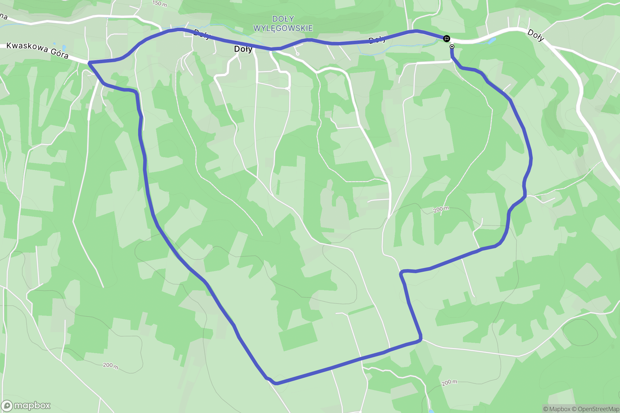 Kazimierz Dolny: mapa trasy - Poland