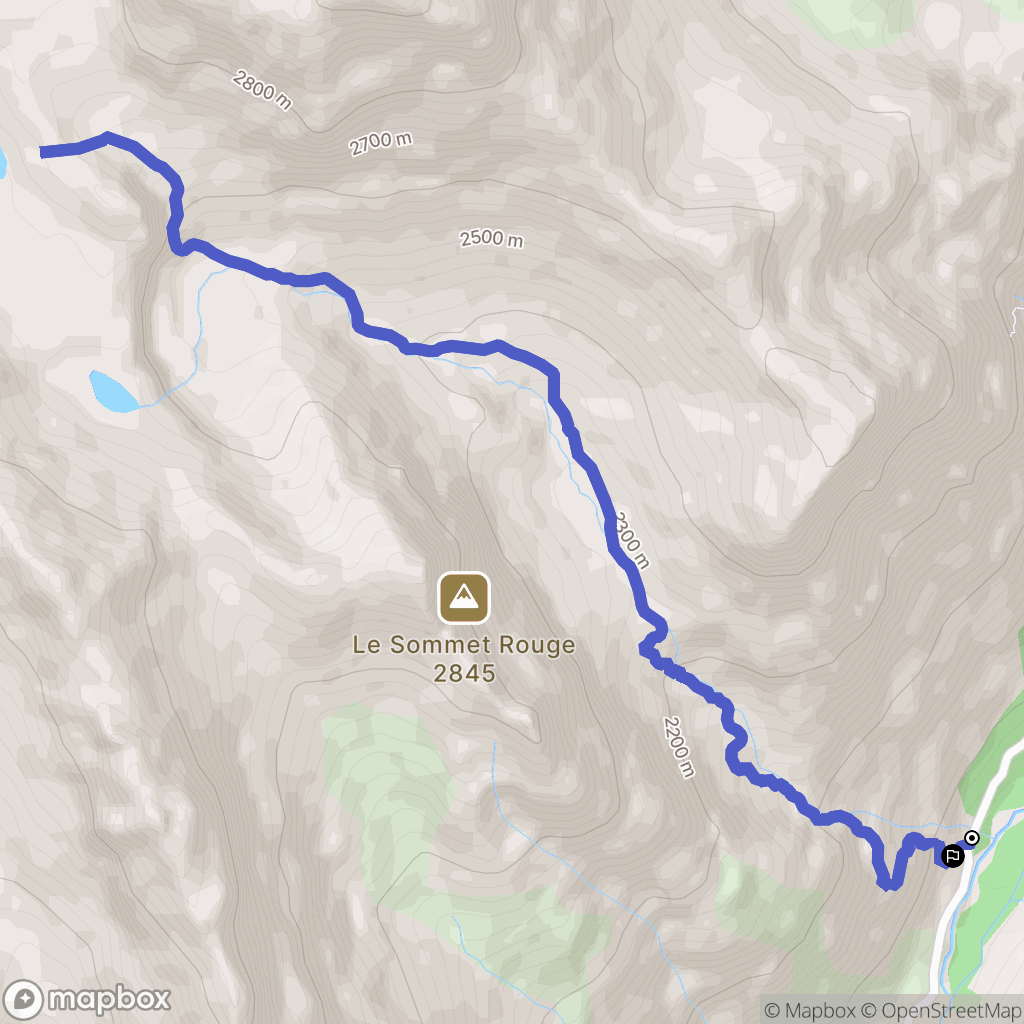 Saint-Paul-sur-Ubaye : carte du parcours de randonnée - France