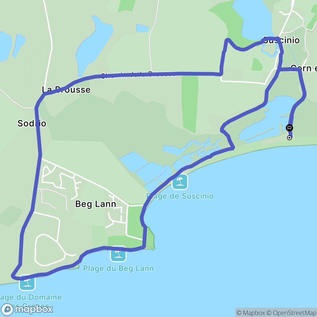 Sarzeau : carte du parcours de randonnée - France