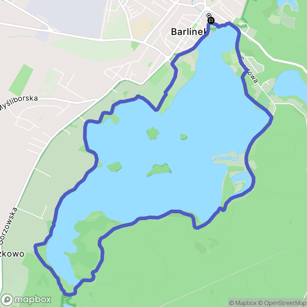 Barlinek: mapa trasy - Poland