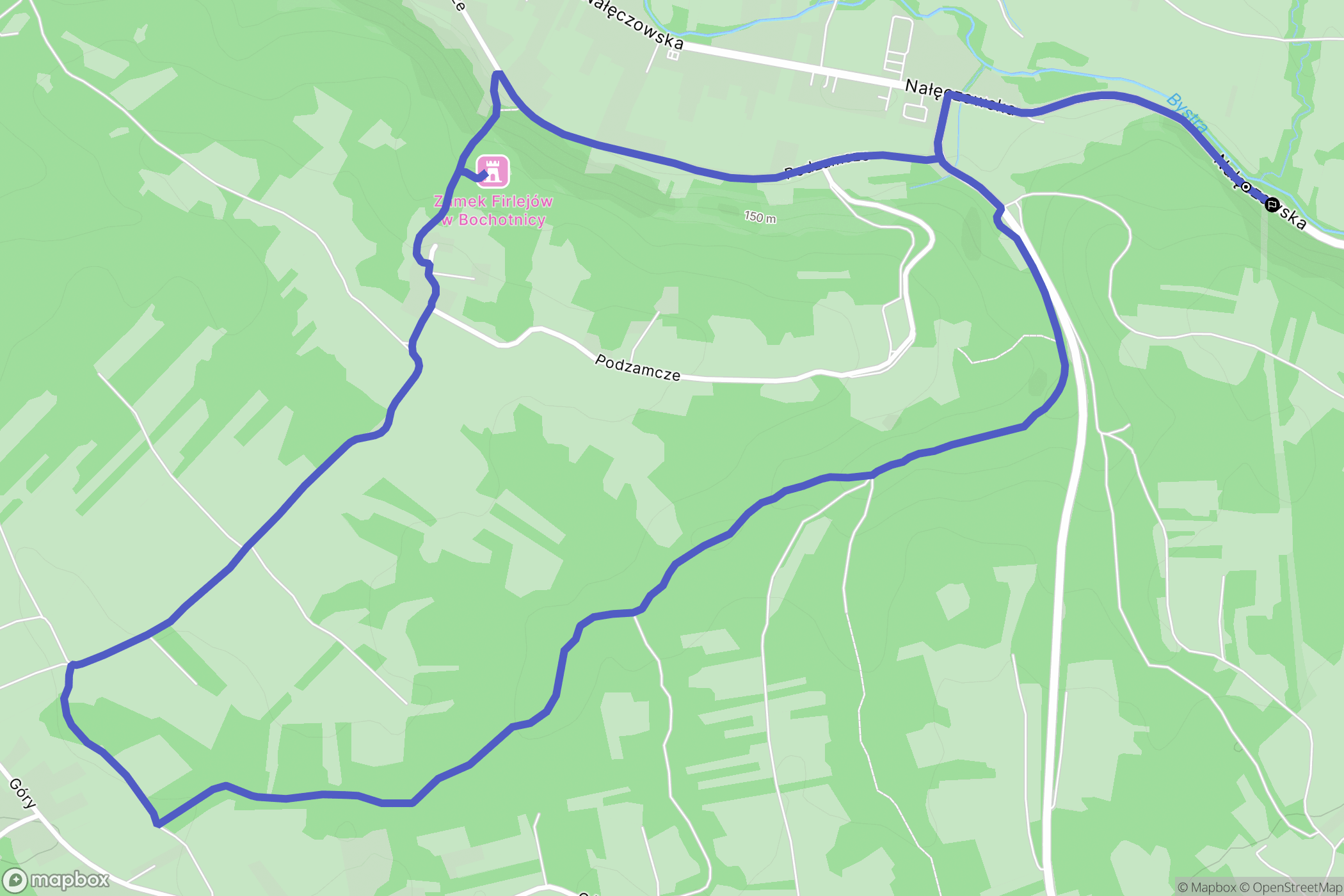 Bochotnica: mapa trasy - Poland
