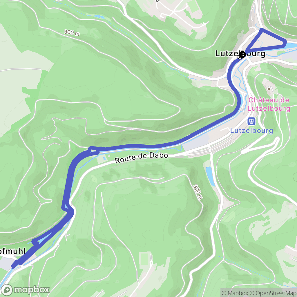 Lutzelbourg : carte du parcours de randonnée - France