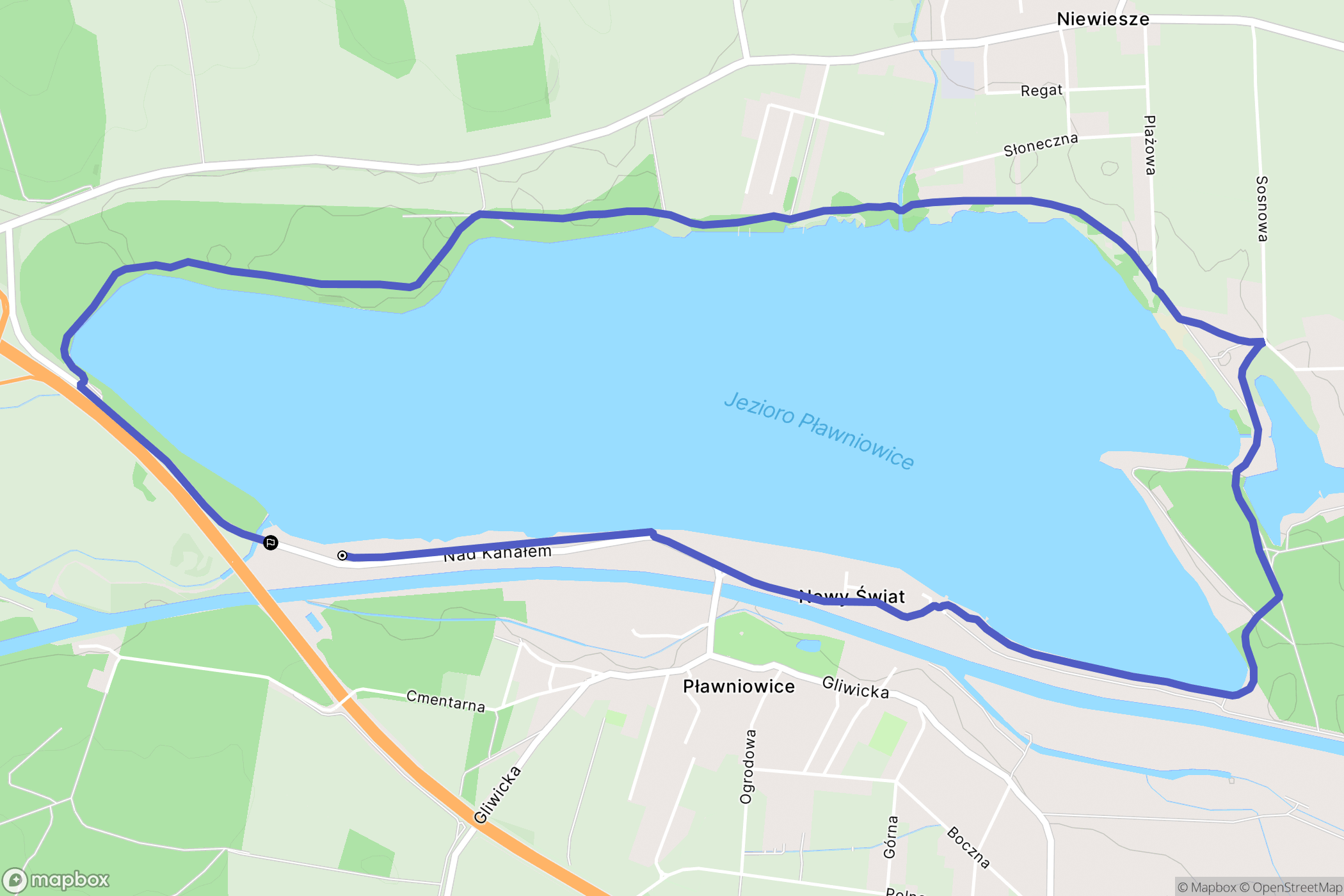 Pławniowice: mapa trasy - Poland